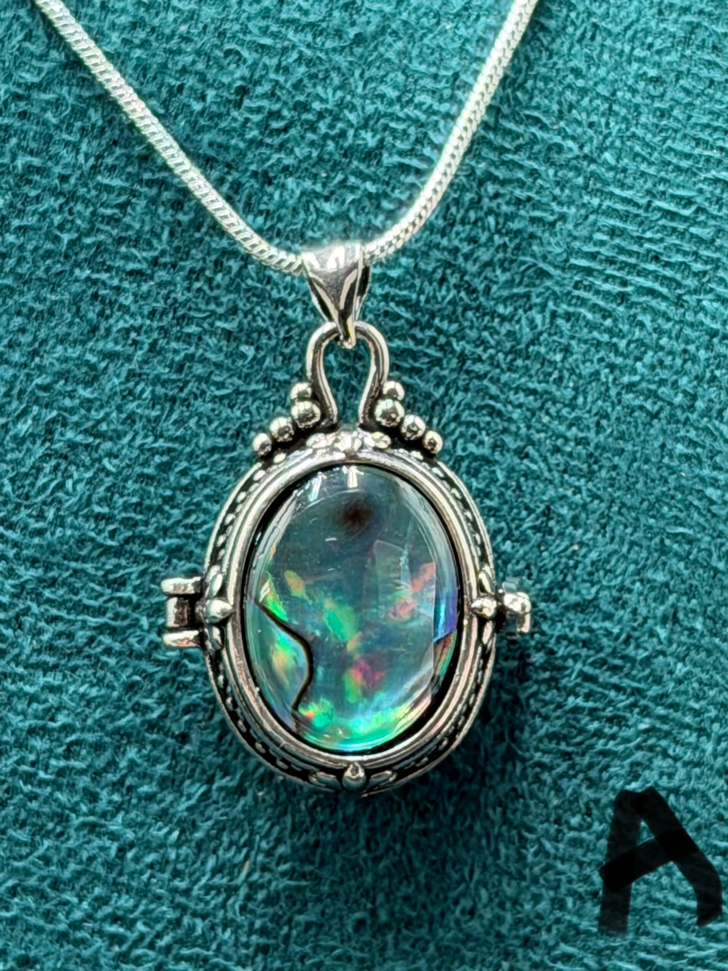 Large Abalone Shell Pendant Necklace