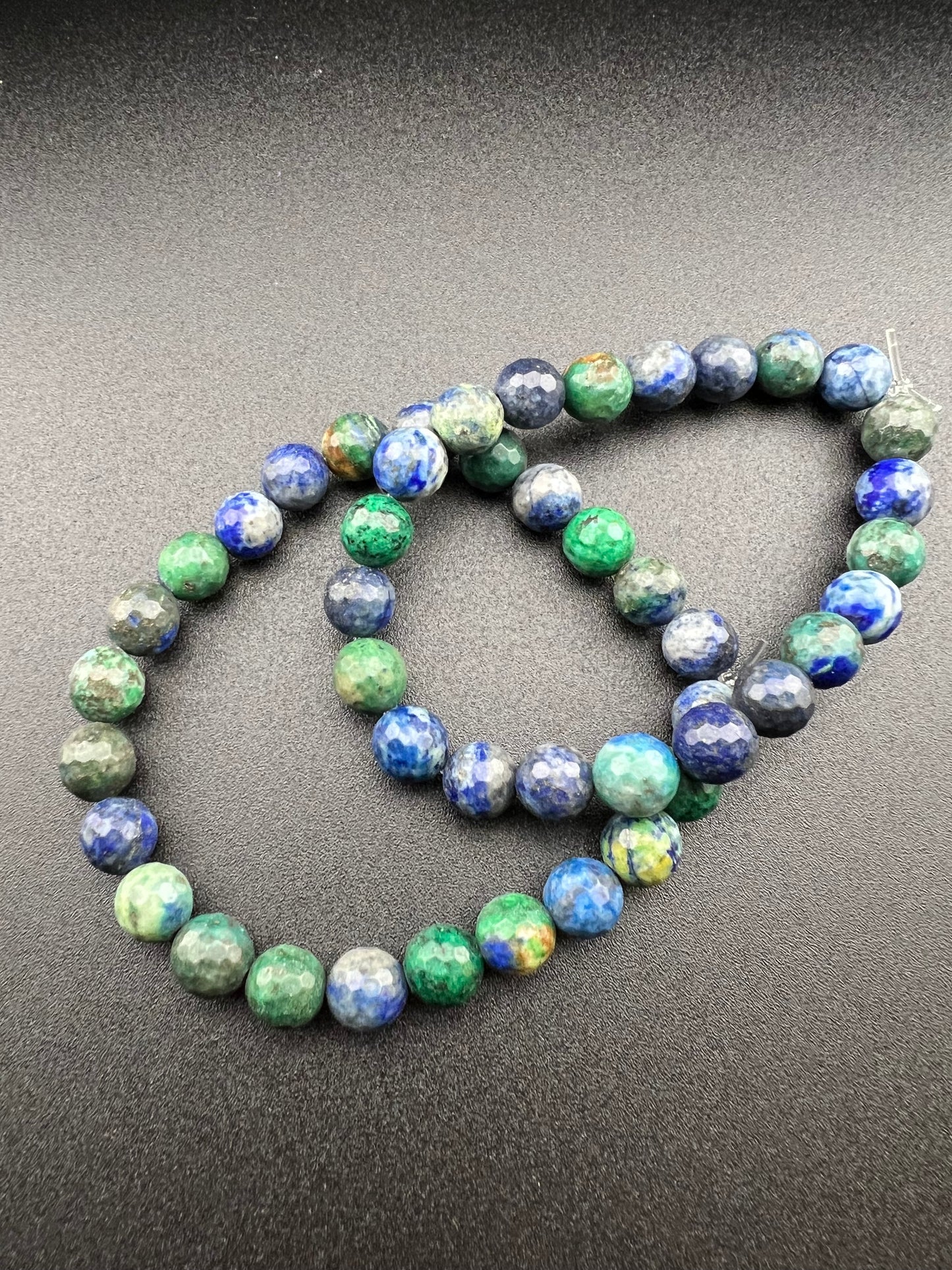 Azurite with Malachite 8mm Bracelet