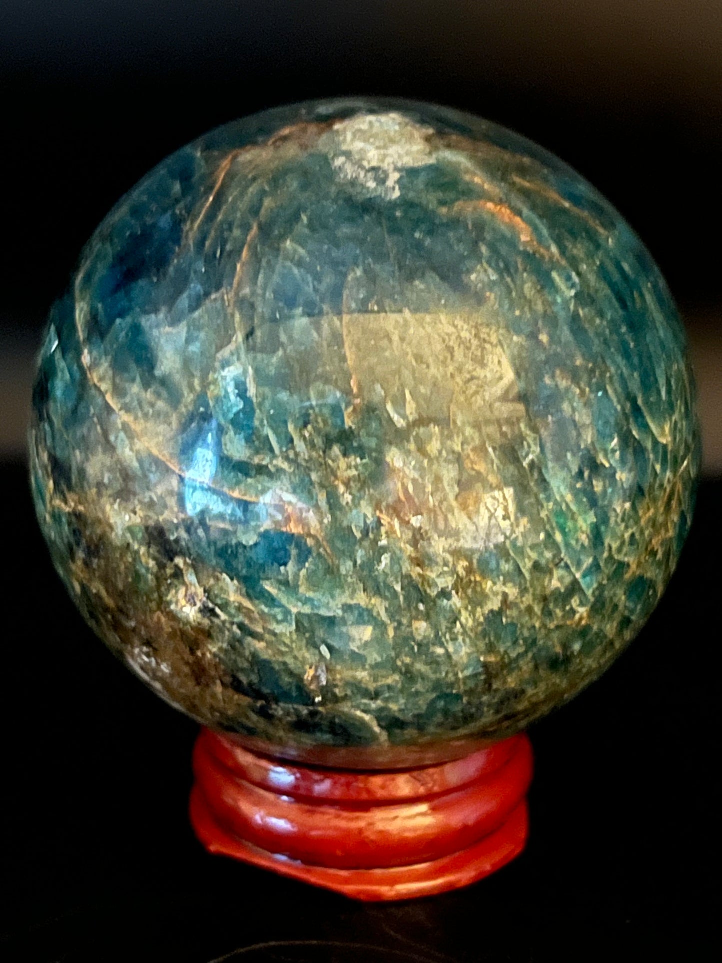 Blue Apatite Sphere