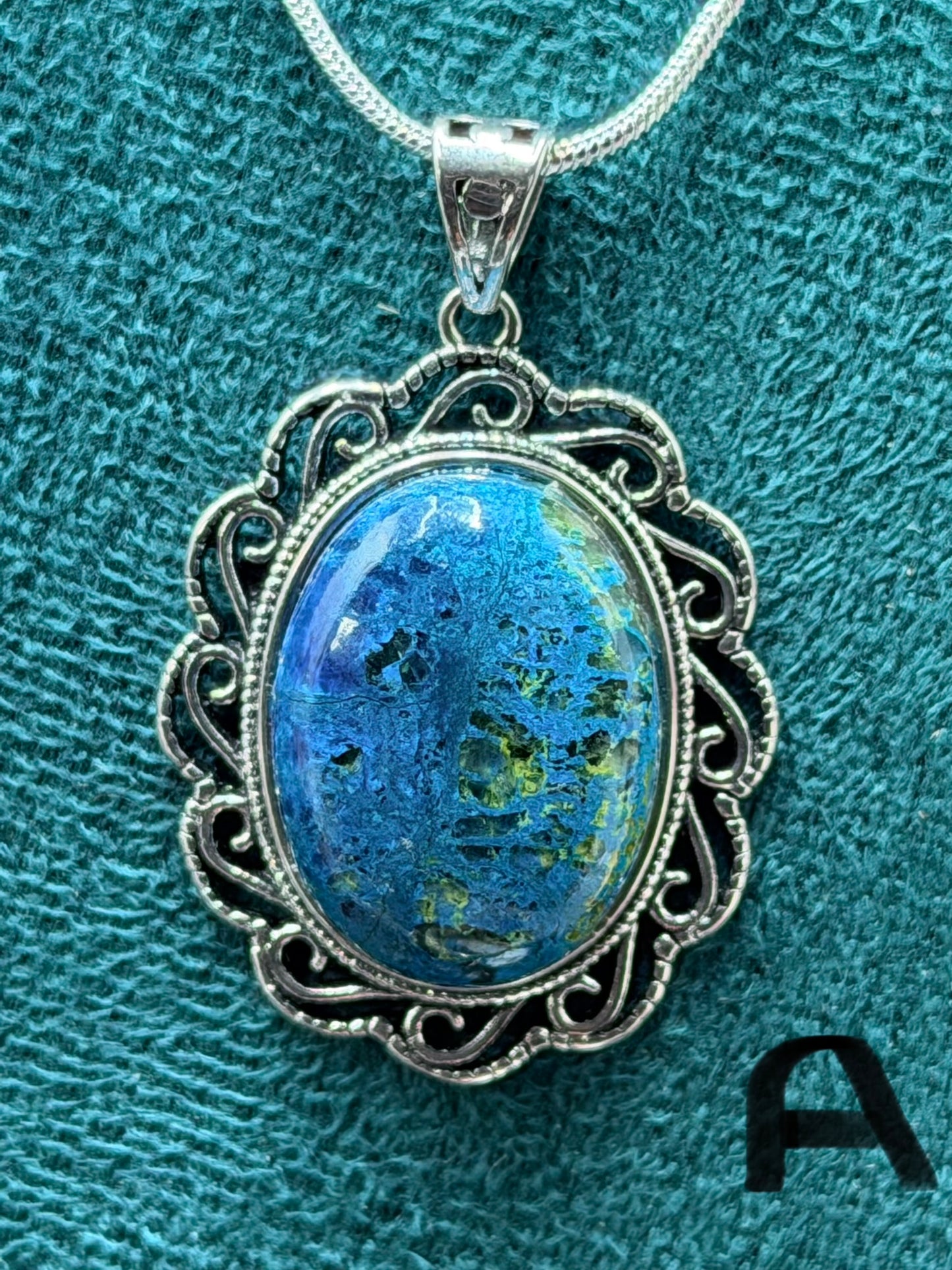 Chrysocolla Pendant Necklace