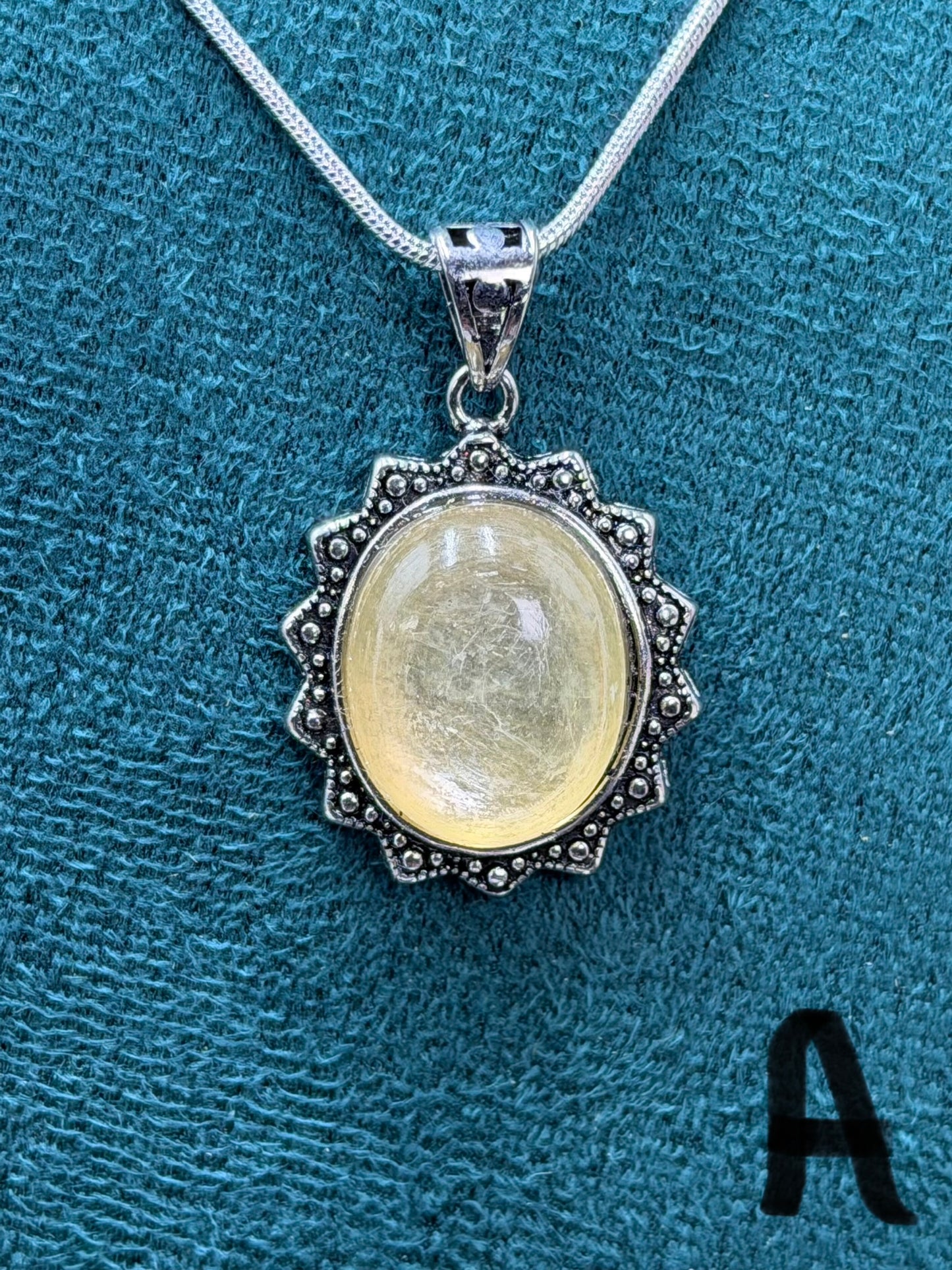 Golden Mica Pendant Necklace