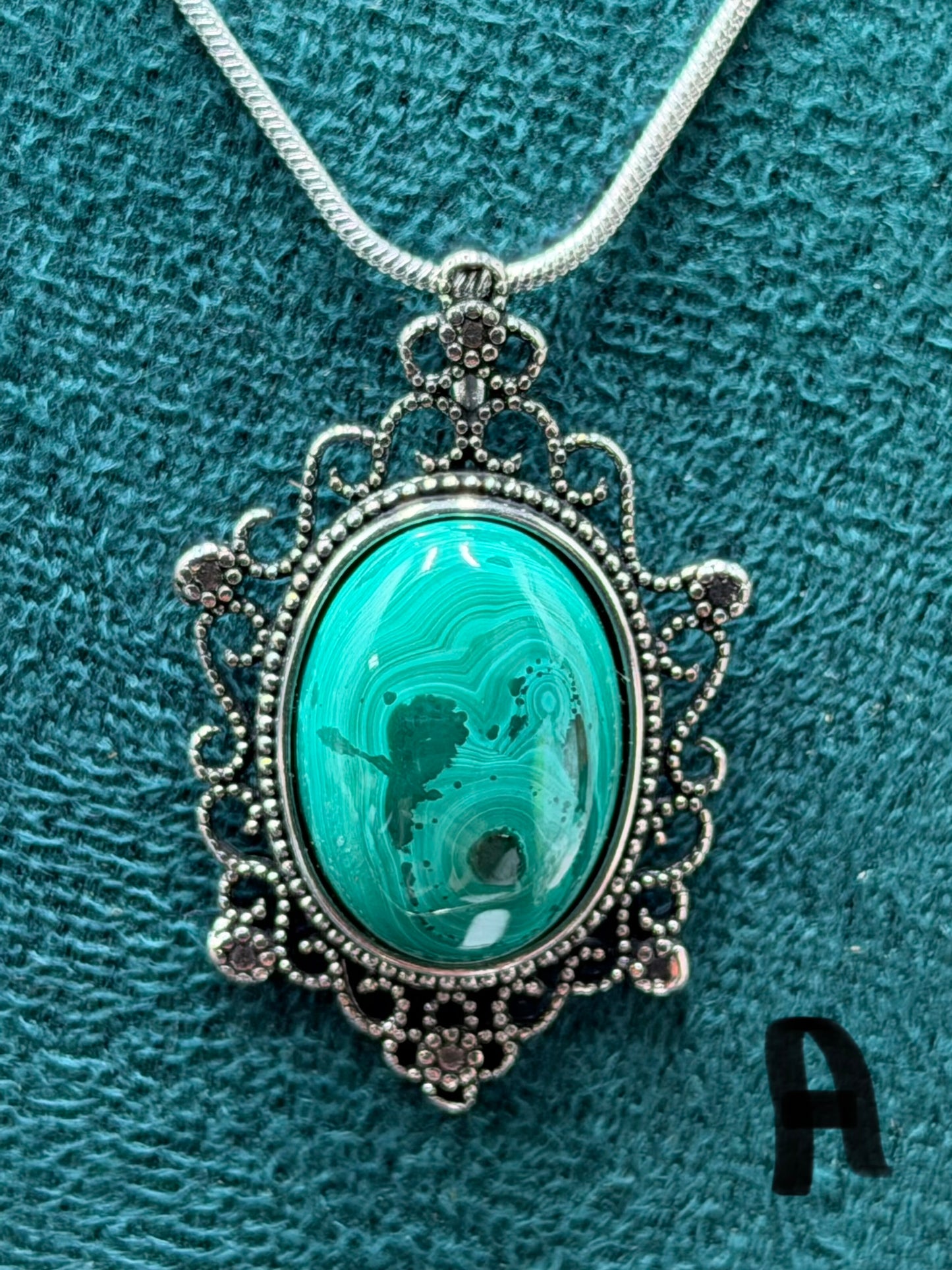 Malachite Pendant Necklace