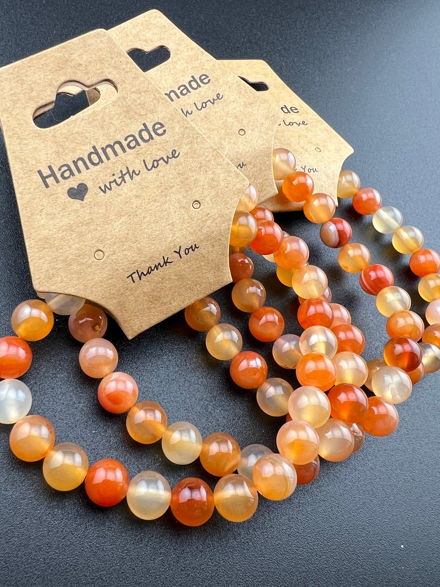 Natural Carnelian 8mm Crystal Bracelet
