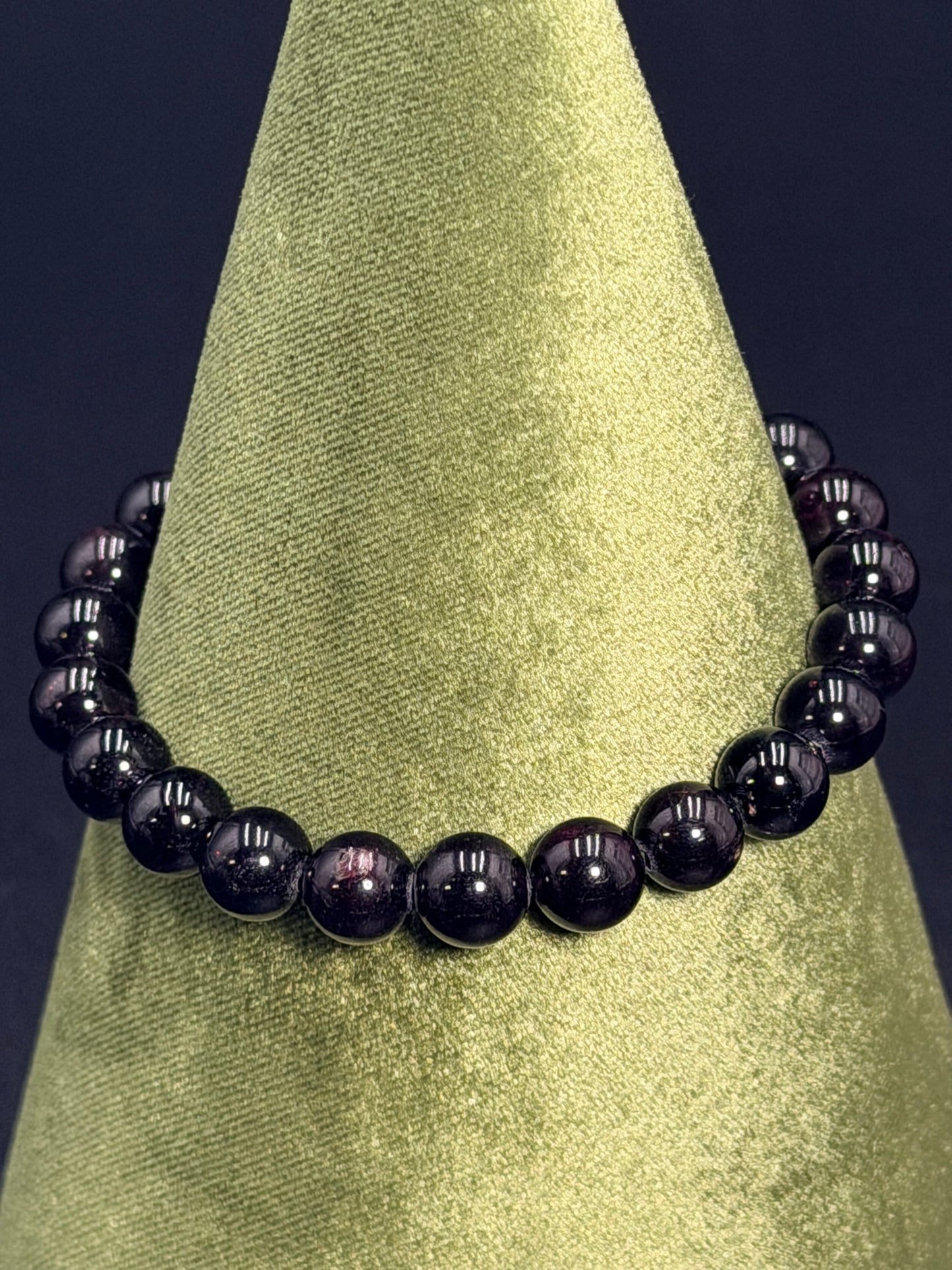 8 mm Red Garnet Bracelet