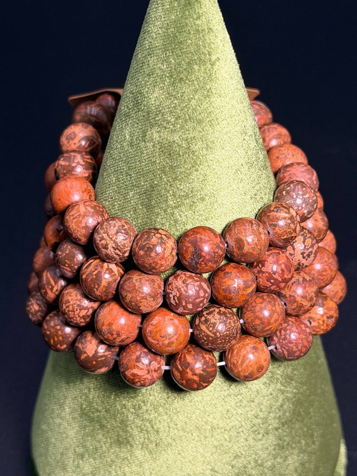 8 mm Sesame Stone Bracelet