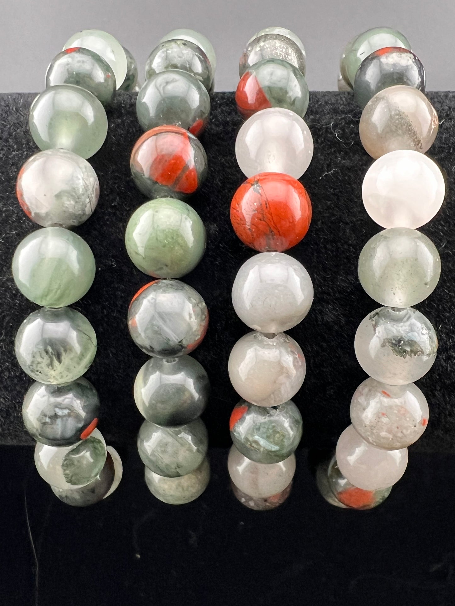 African Bloodstone 8mm Crystal Bracelet