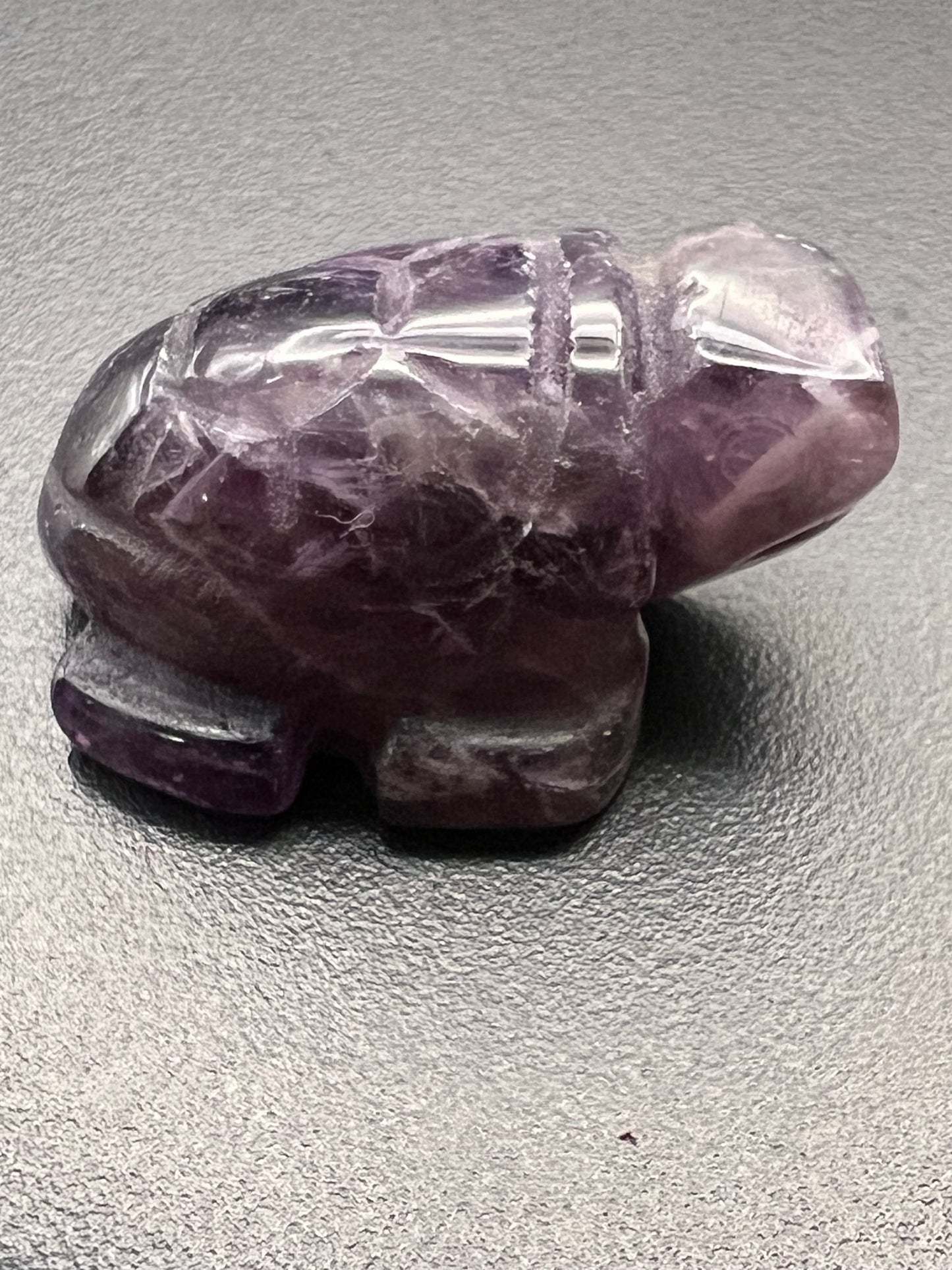 Amethyst Turtle Carving