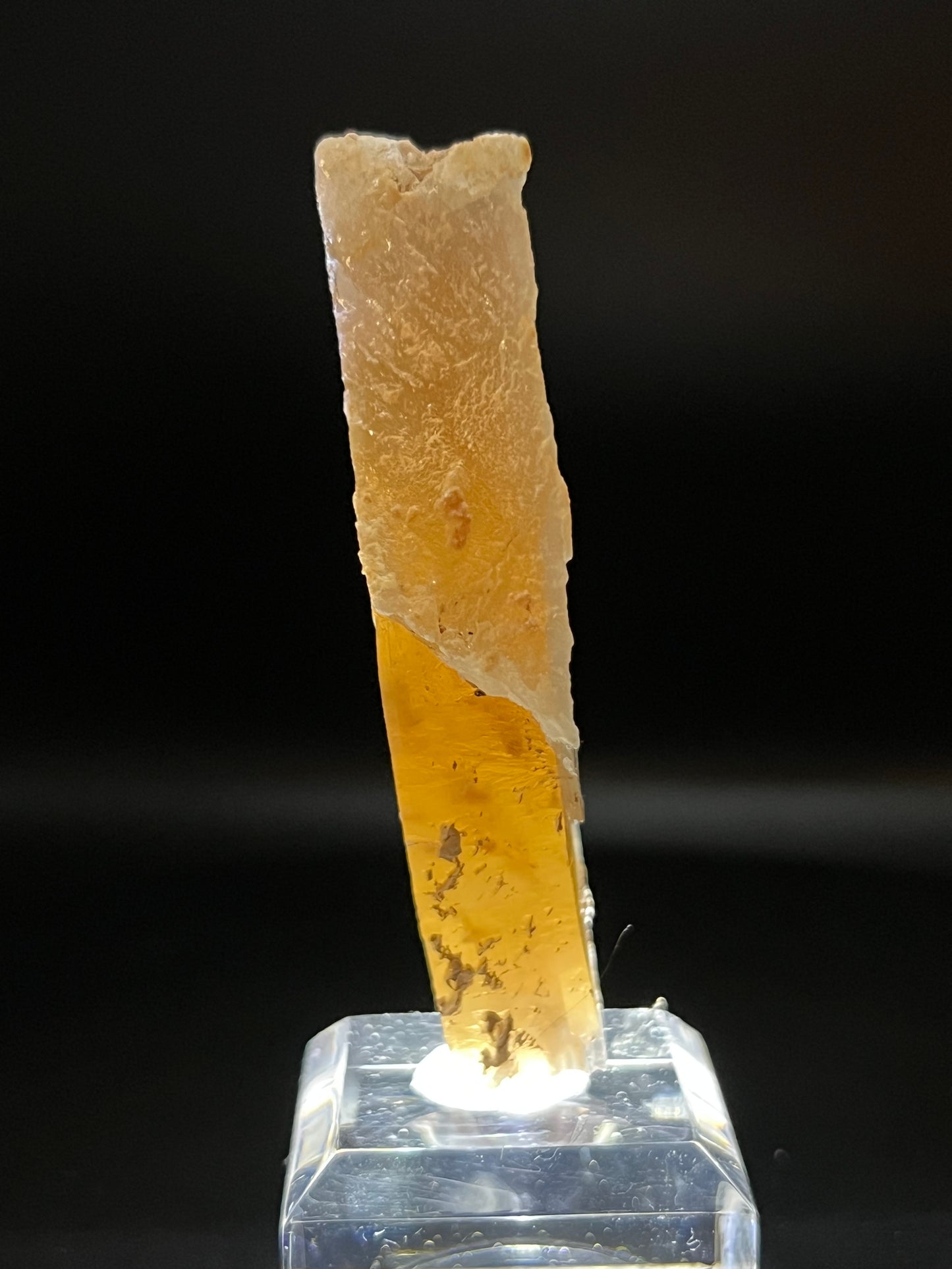 Bi-Color Selenite on Stand