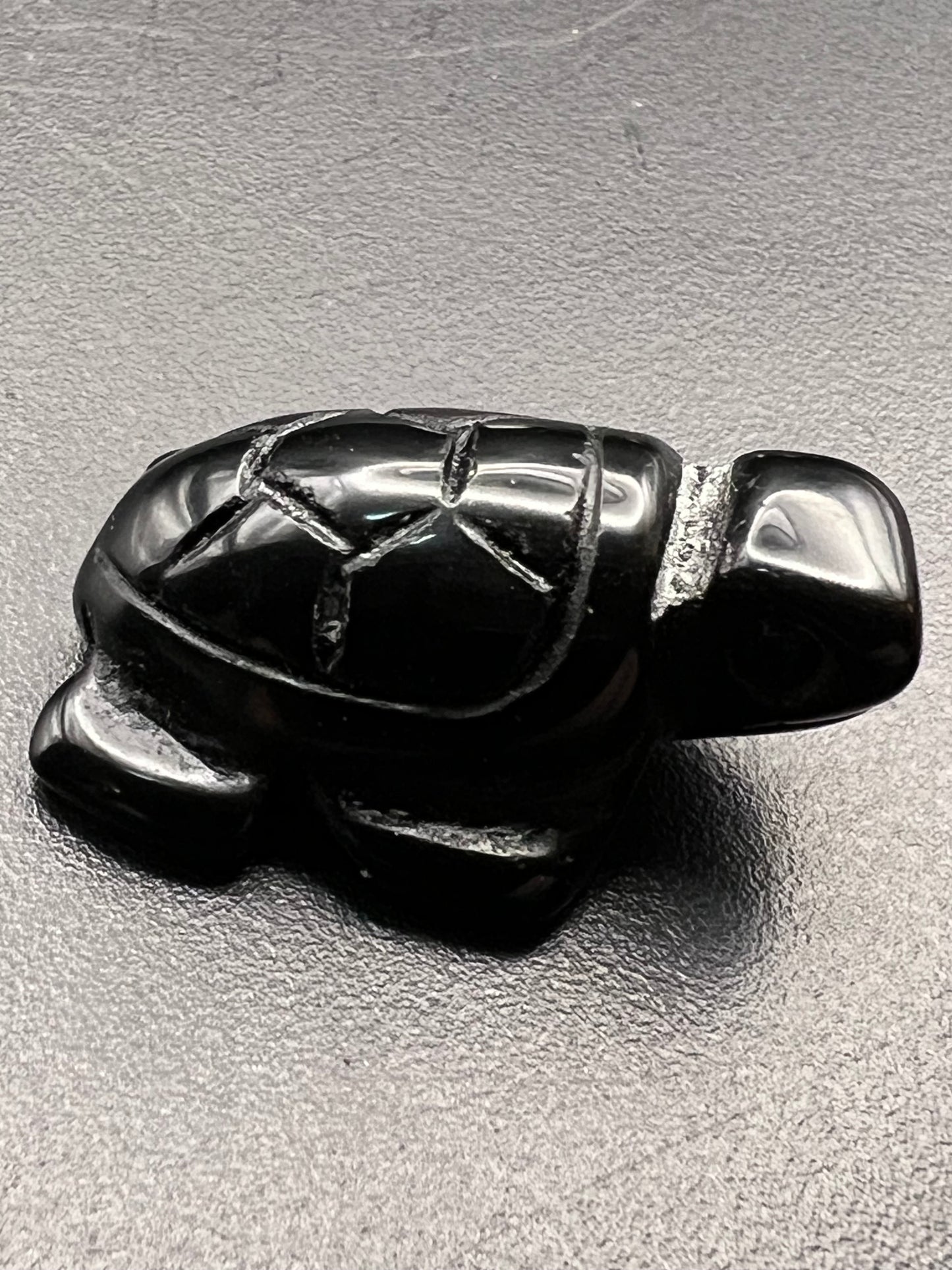 Black Obsidian Turtle Carving