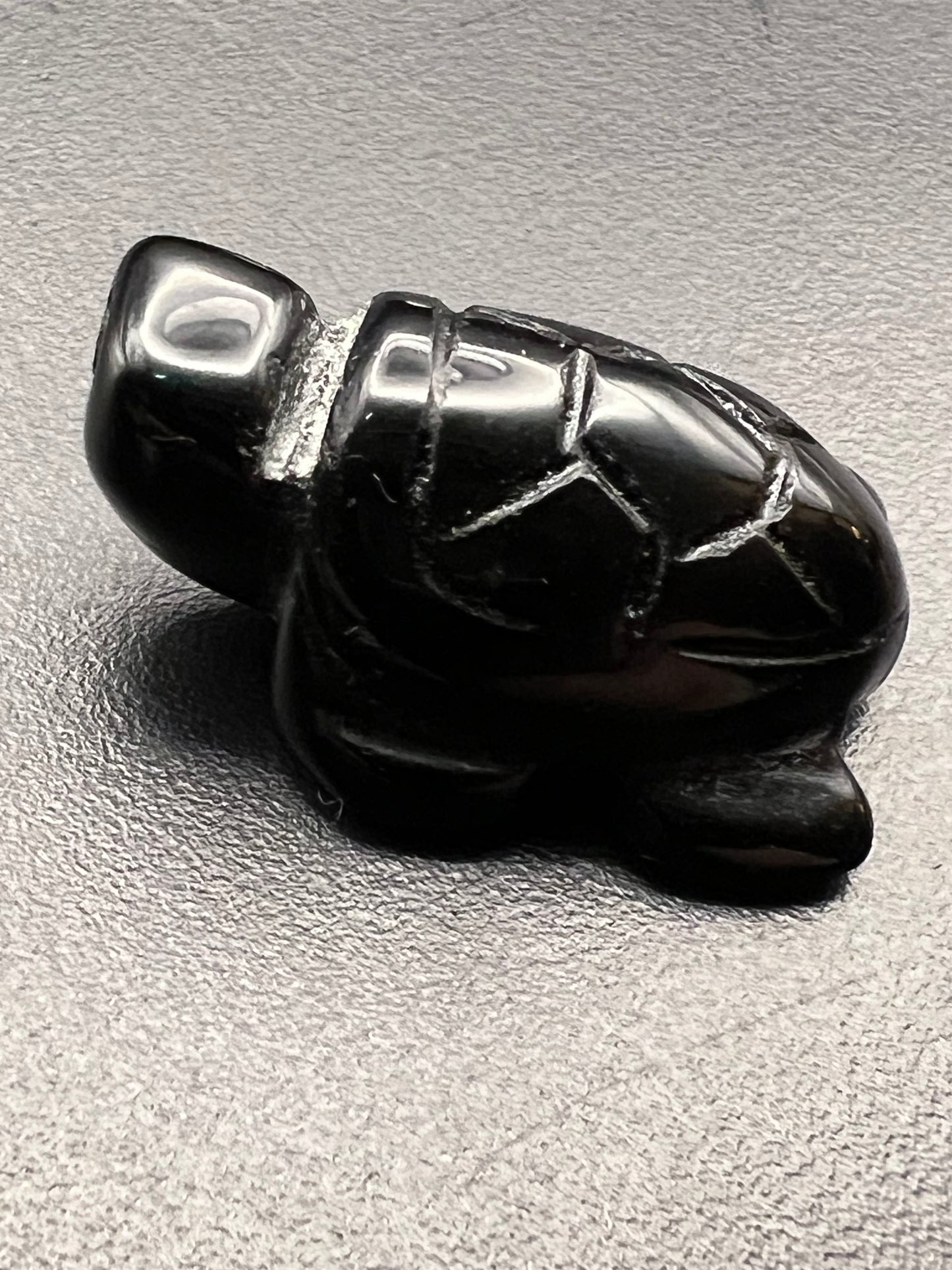 Black Obsidian Turtle Carving