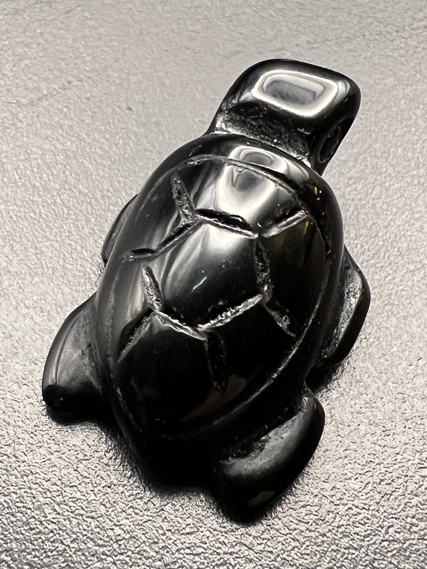 Black Obsidian Turtle Carving