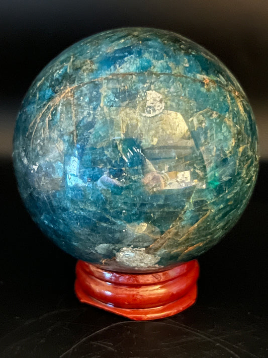 Blue Apatite Sphere