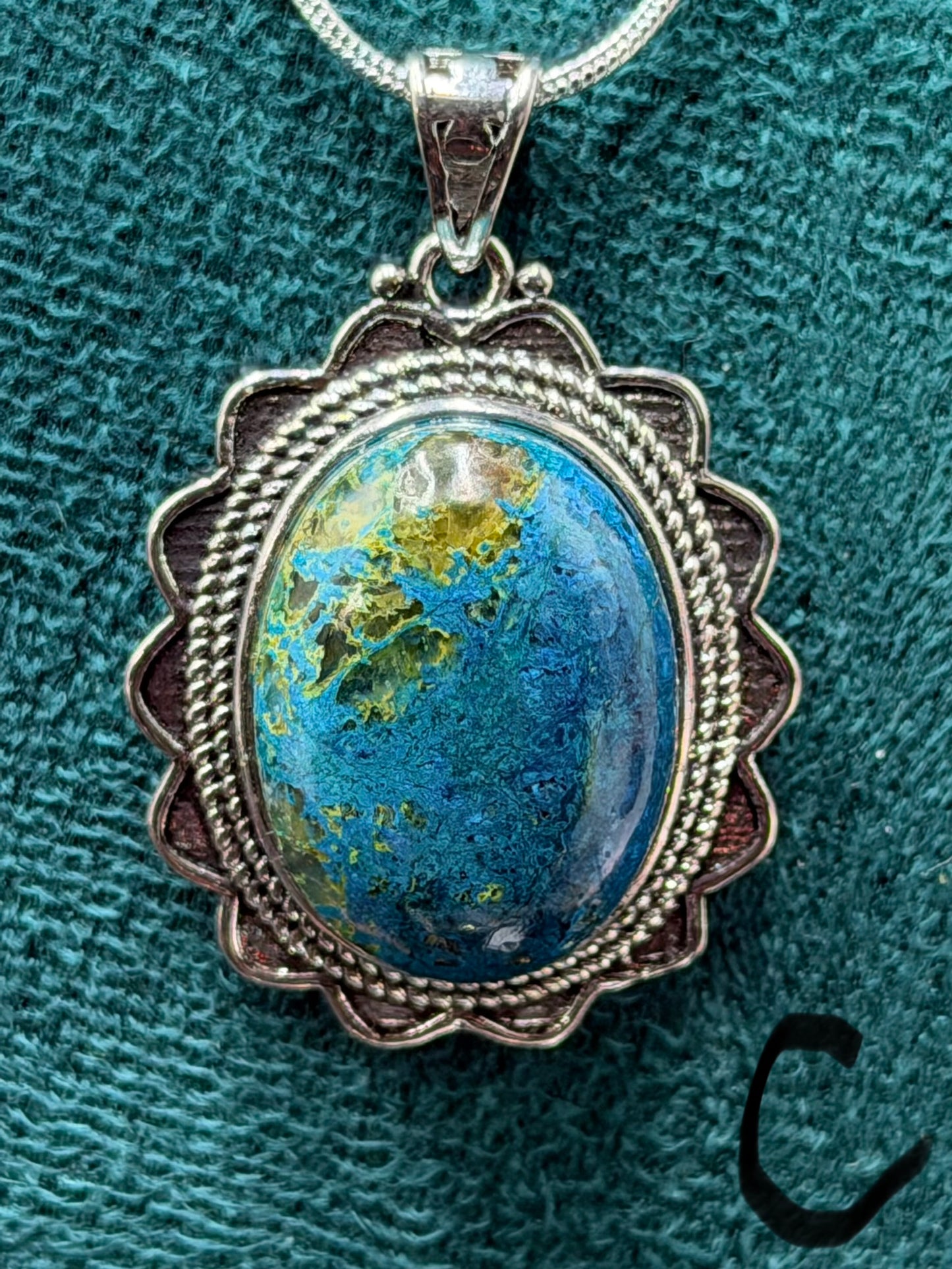 Chrysocolla Pendant Necklace