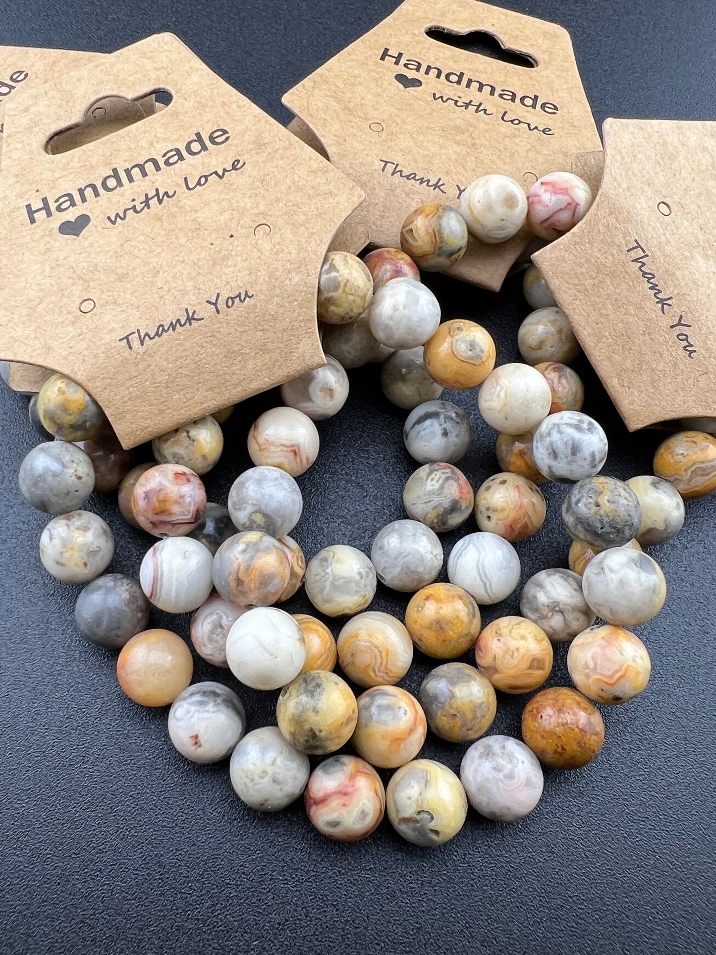 Crazy Lace Agate 8mm Crystal Bracelet