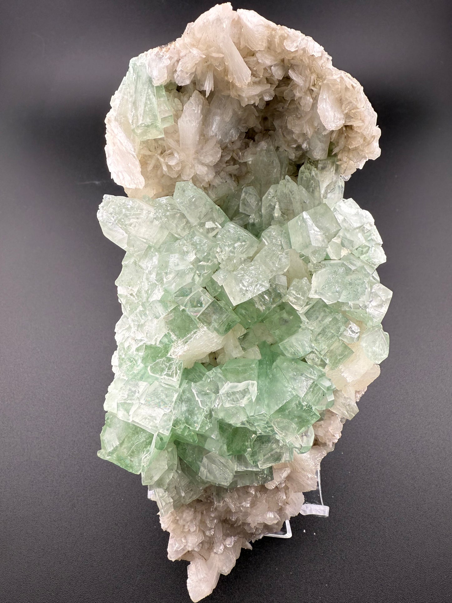 Disco ball Apophyllite on Stilbite - Ahmednagar, Maharashtra, India