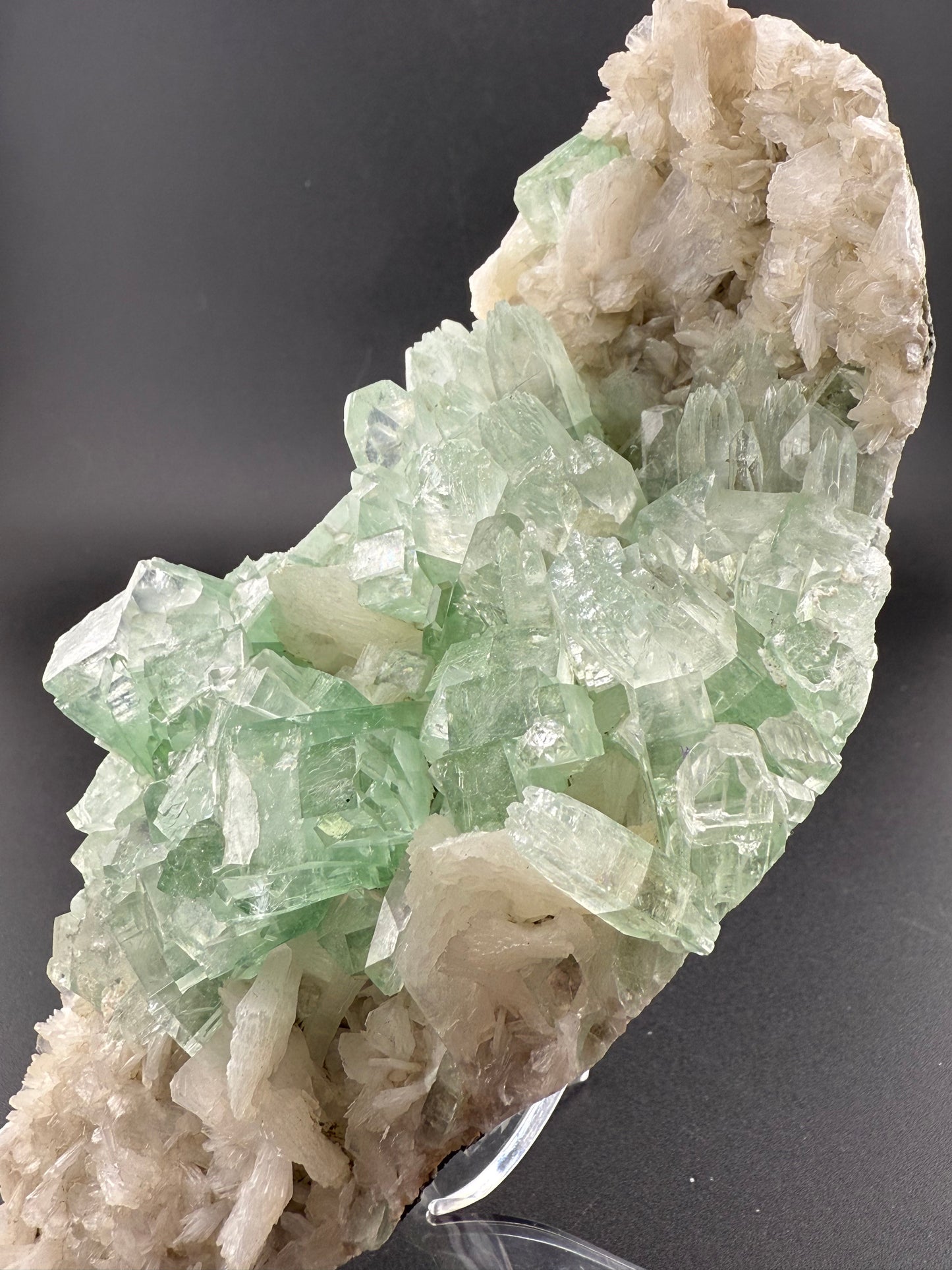 Disco ball Apophyllite on Stilbite - Ahmednagar, Maharashtra, India