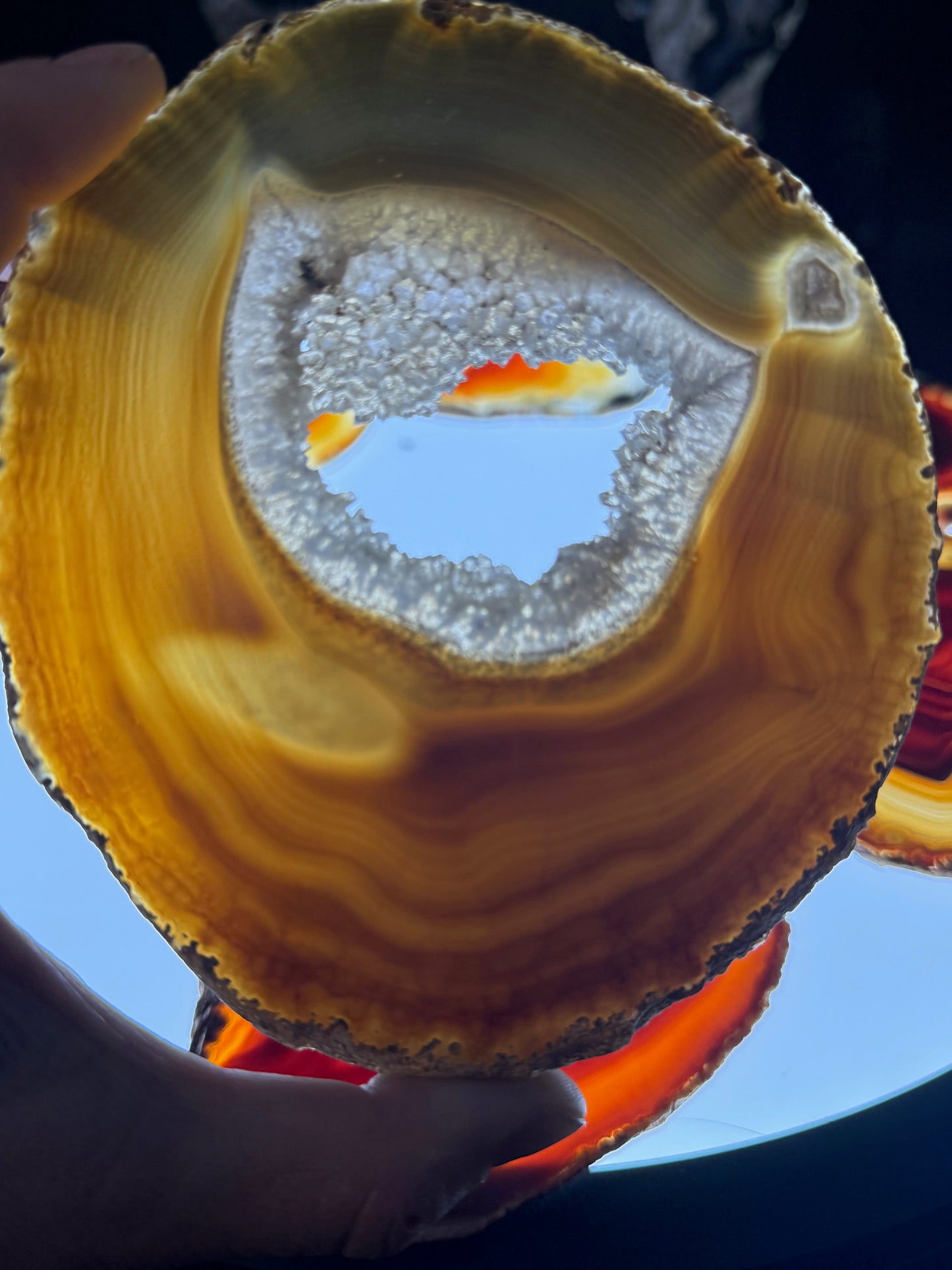 Dyed Agate Slice (Red) 5-7"