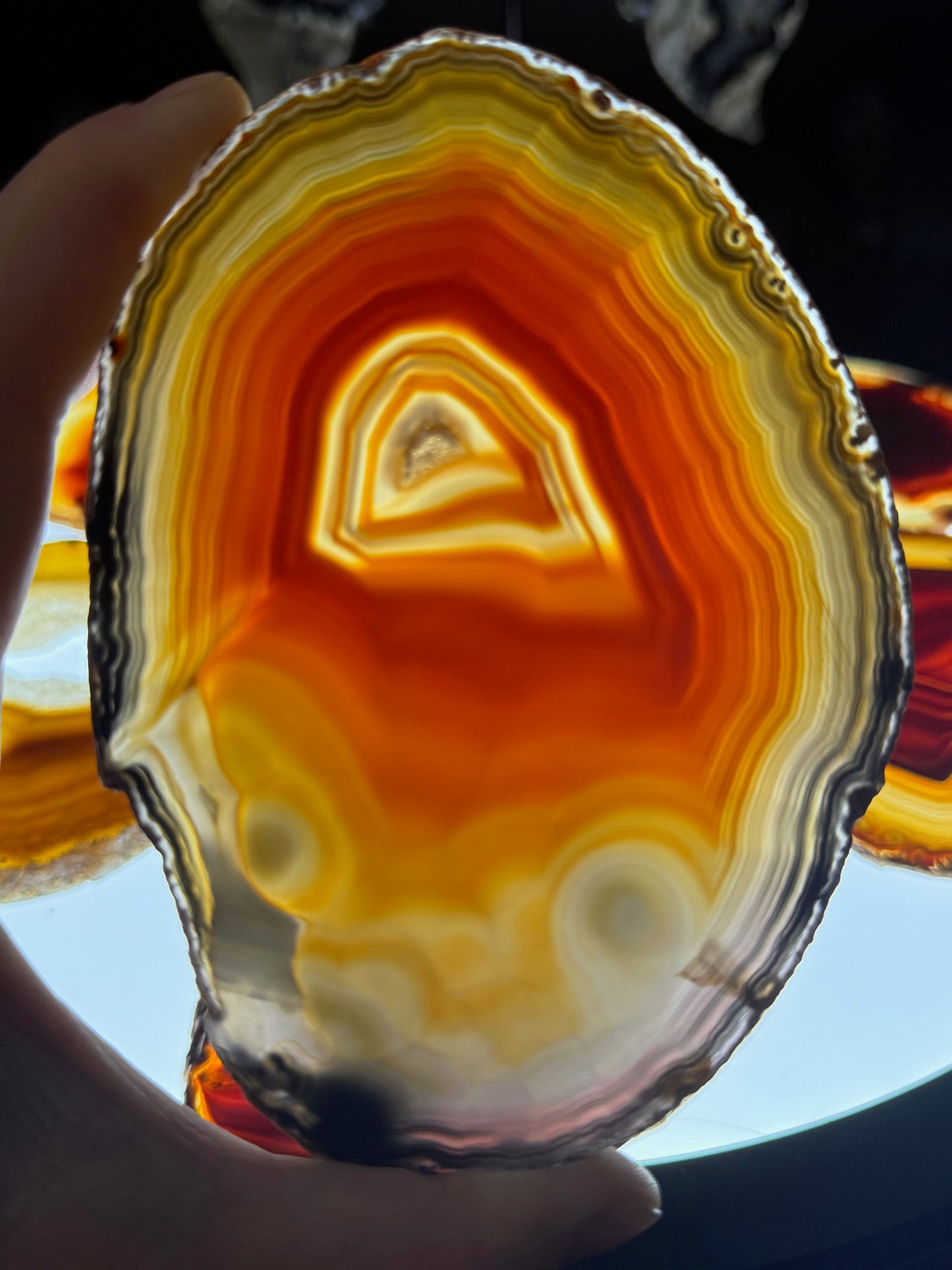 Dyed Agate Slice (Red) 5-7"