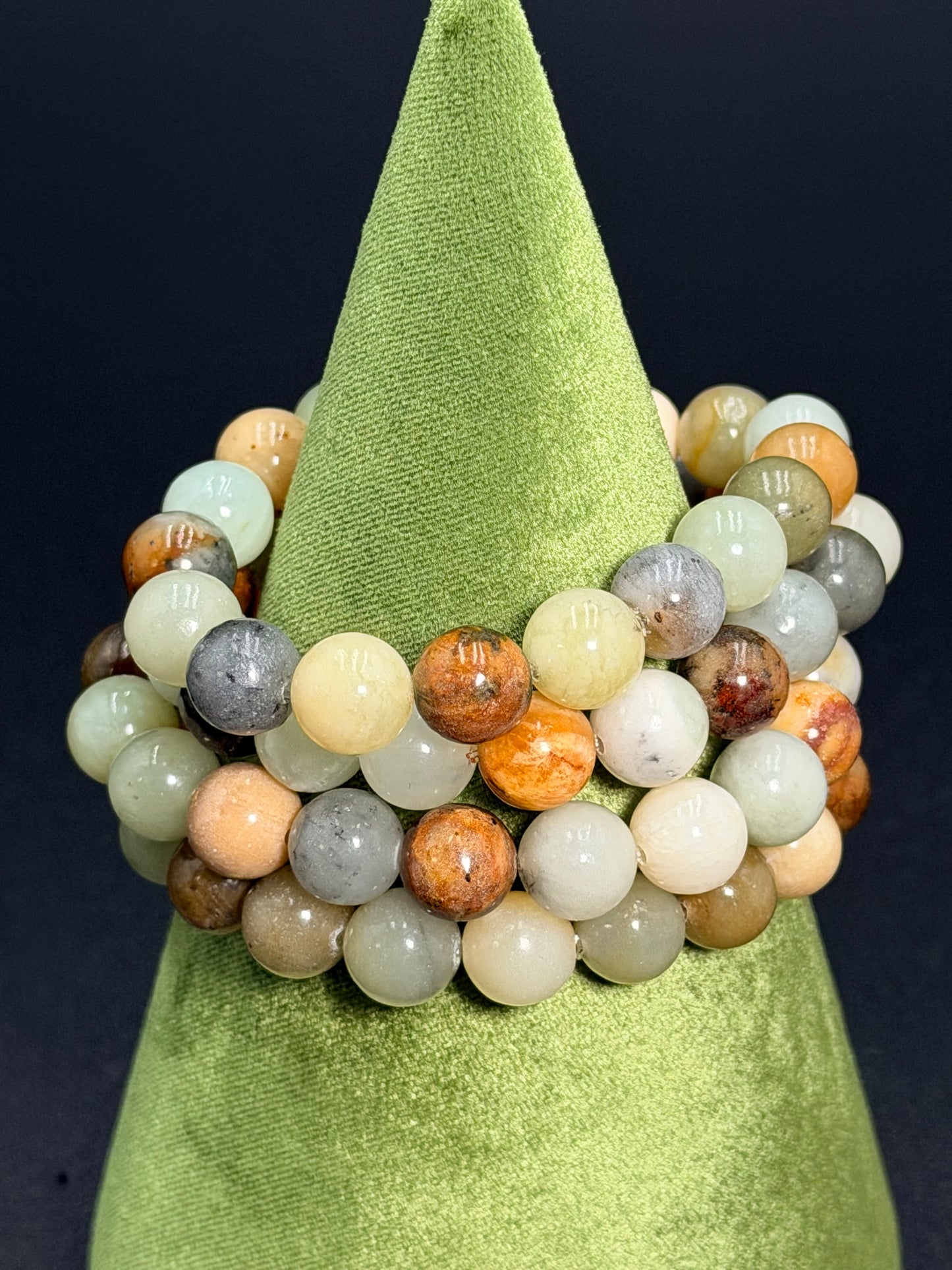 Flower Jade 8mm Bracelet