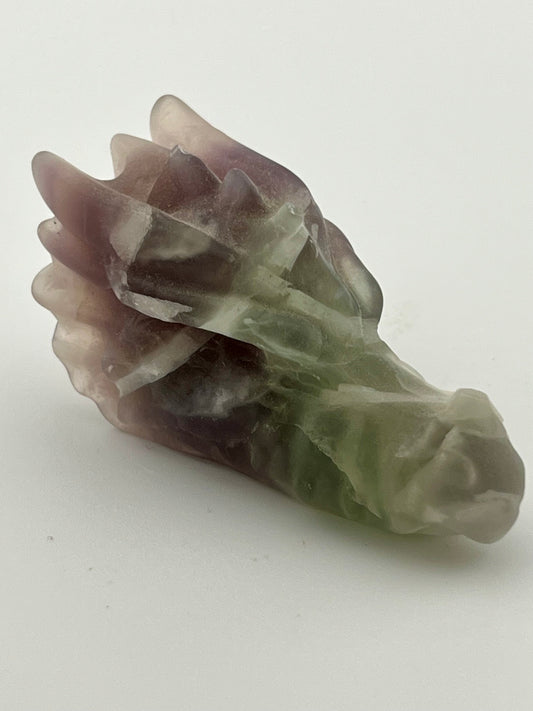 Fluorite Dragonhead Carving