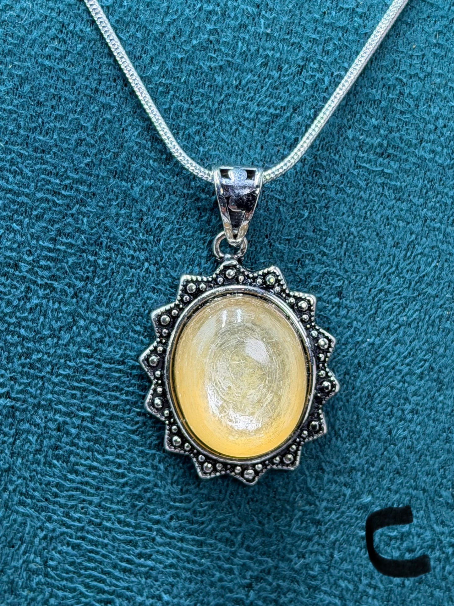 Golden Mica Pendant Necklace
