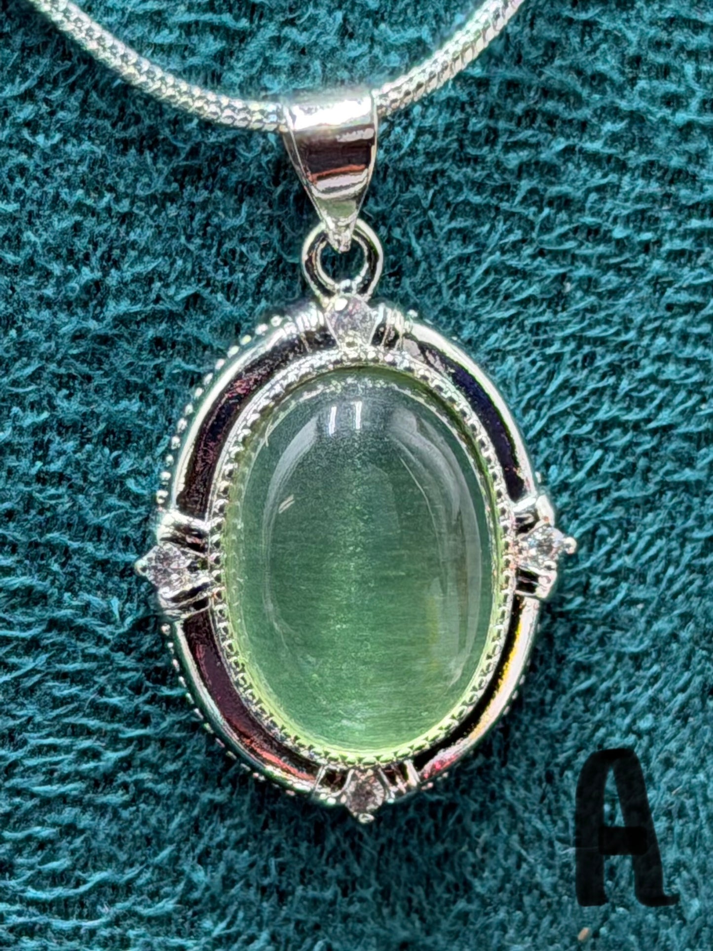 Green Fluorite Pendant Necklace