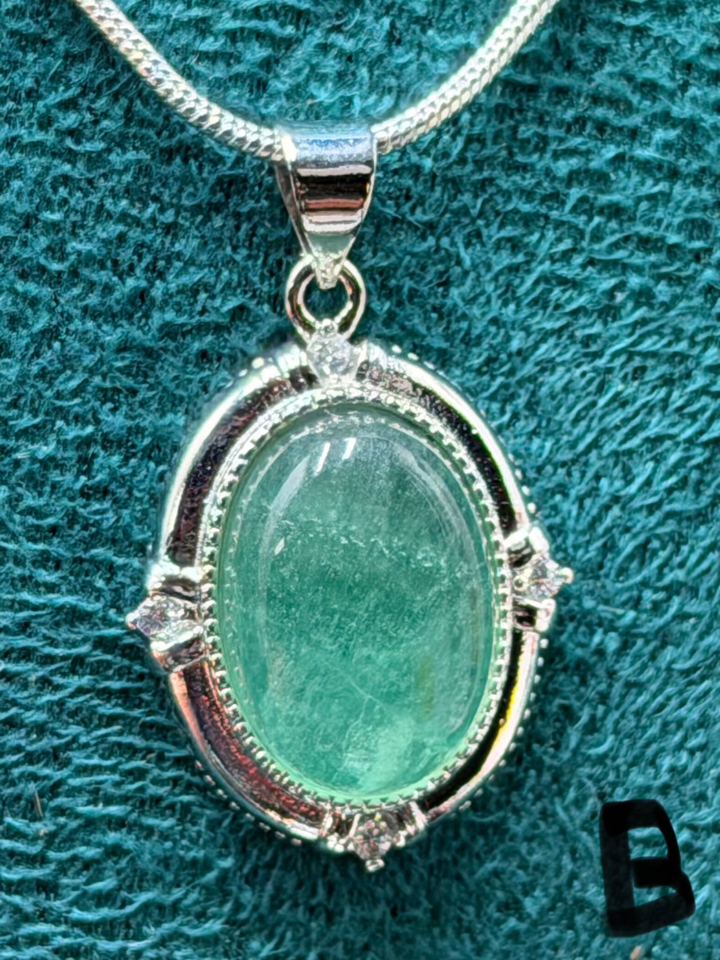 Green Fluorite Pendant Necklace