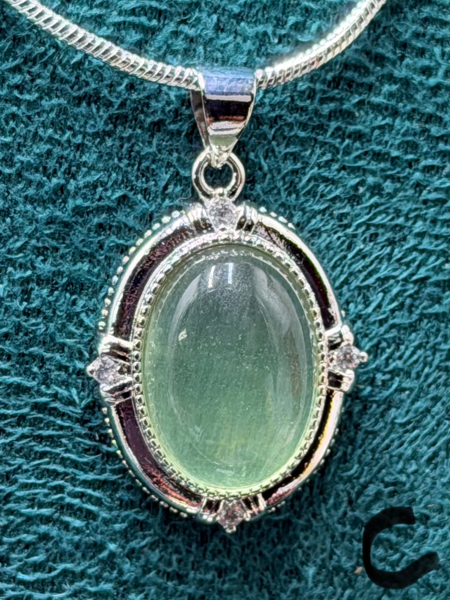 Green Fluorite Pendant Necklace