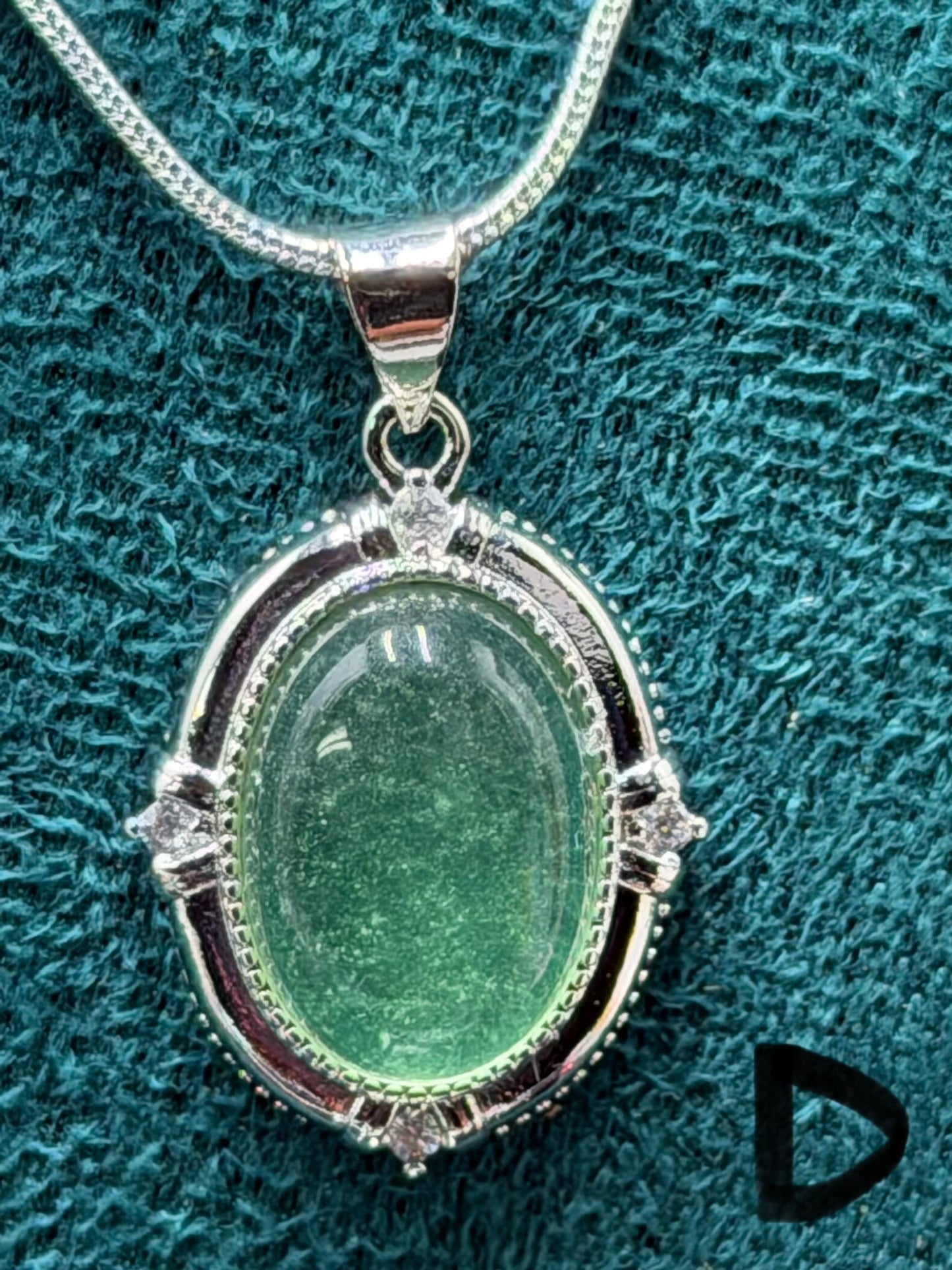 Green Fluorite Pendant Necklace
