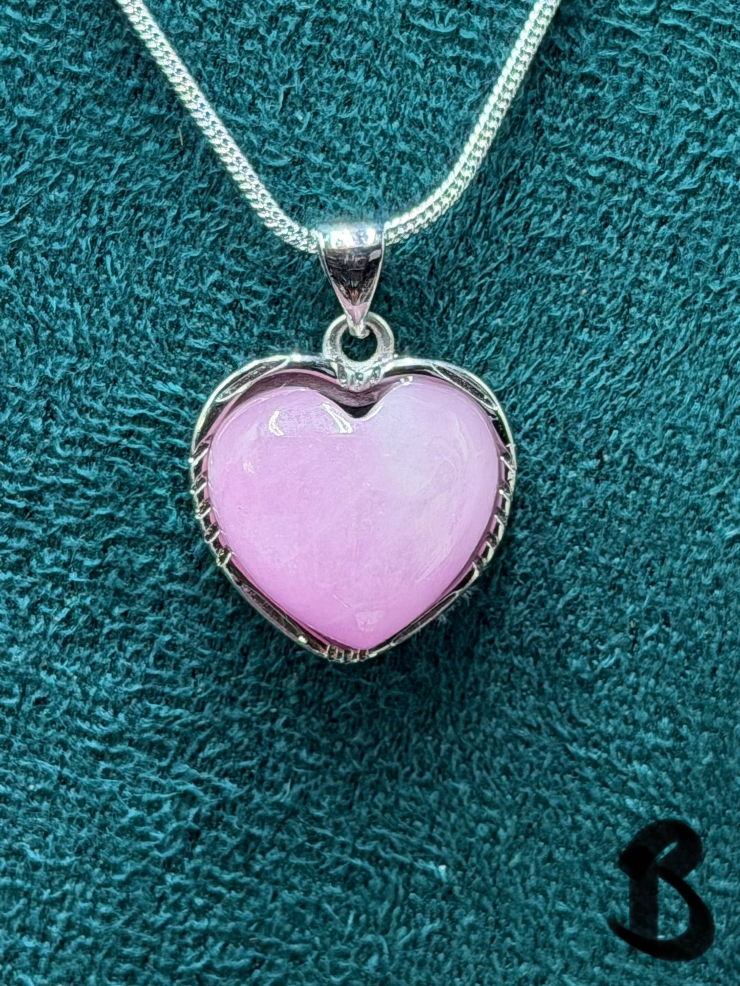 Kunzite Heart Pendant Necklace