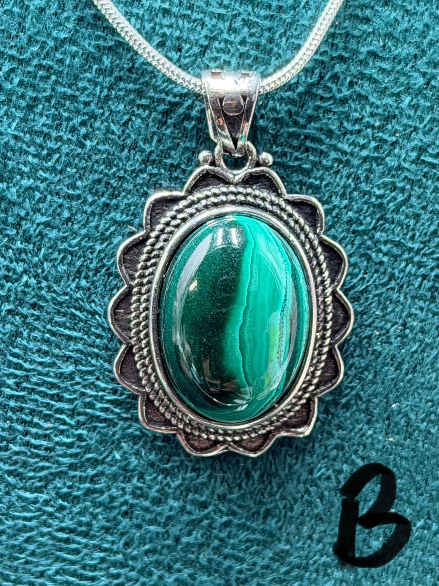 Malachite Pendant Necklace