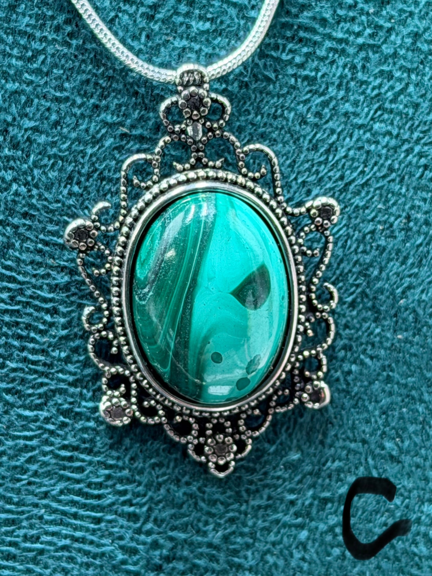 Malachite Pendant Necklace