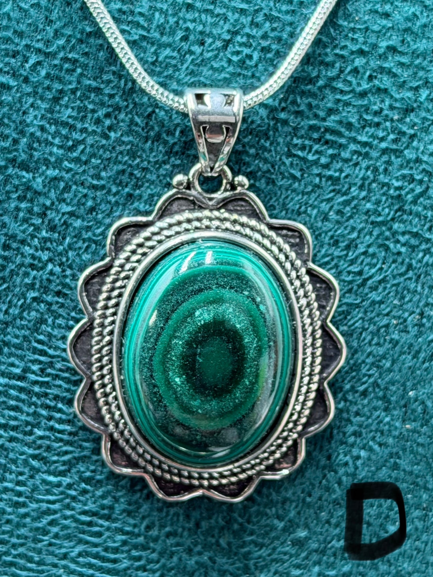 Malachite Pendant Necklace