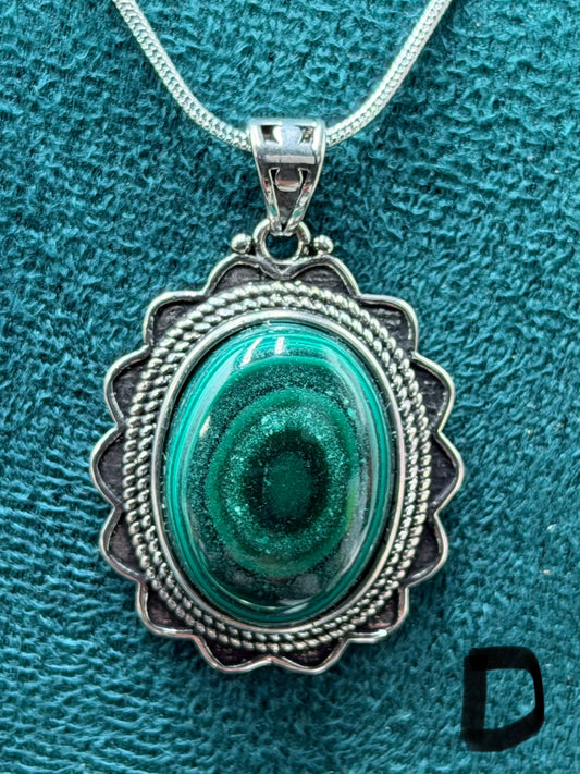 Malachite Pendant Necklace