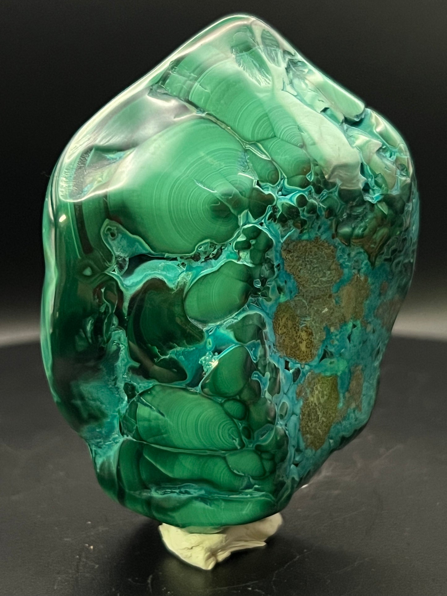 Polished Malachite and Chrysocolla