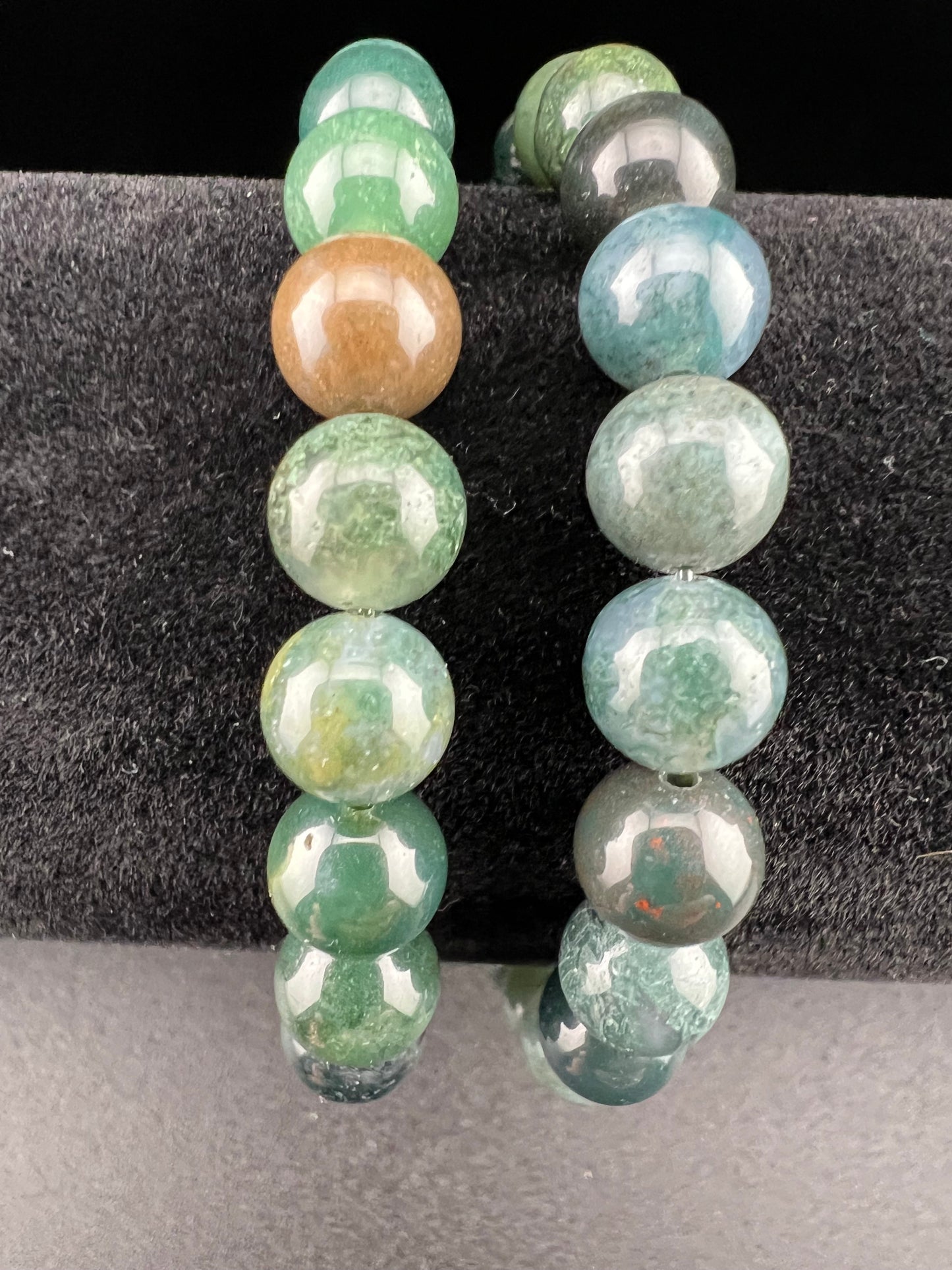 Moss Agate 8mm Bracelet