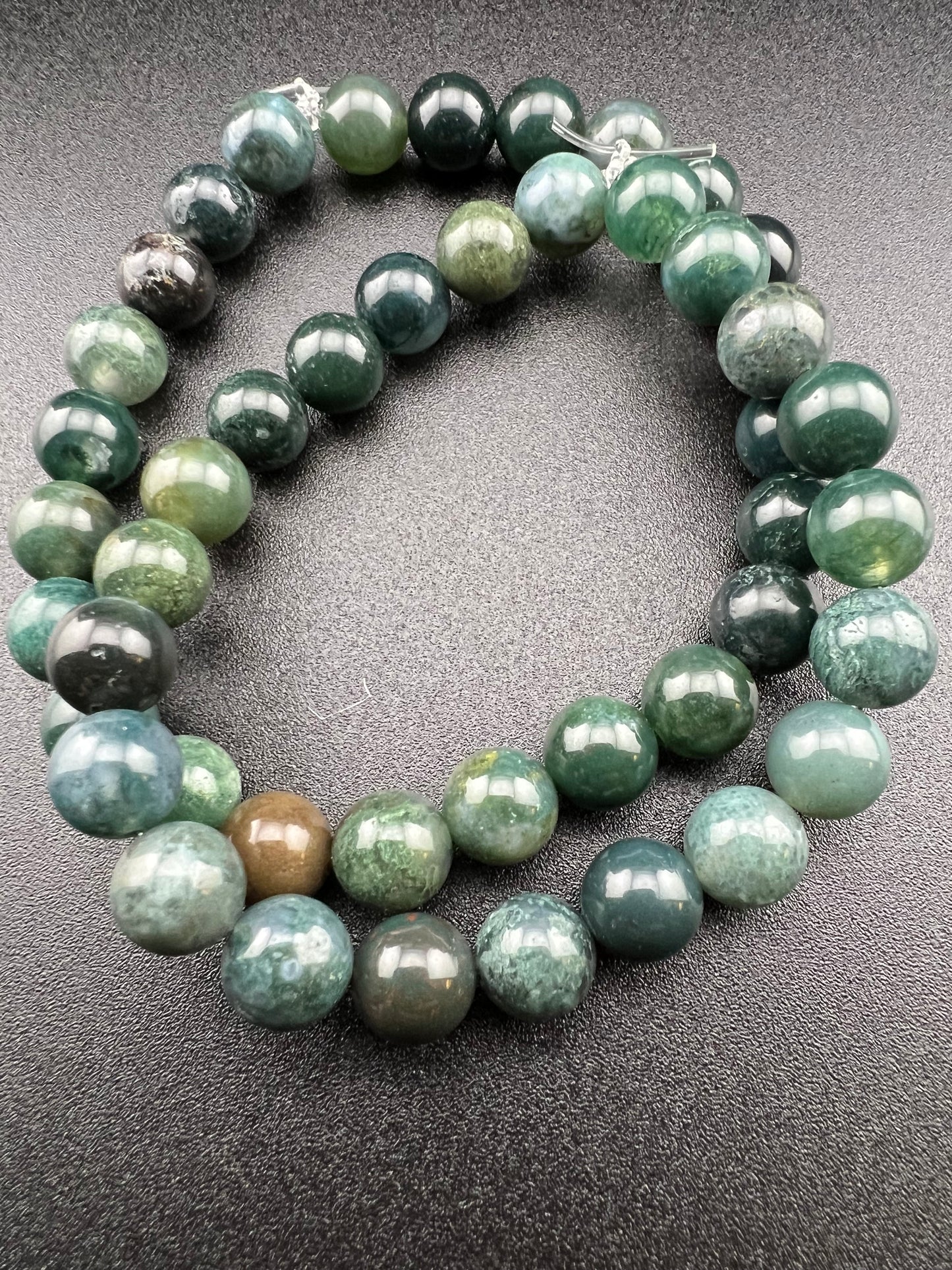 Moss Agate 8mm Bracelet