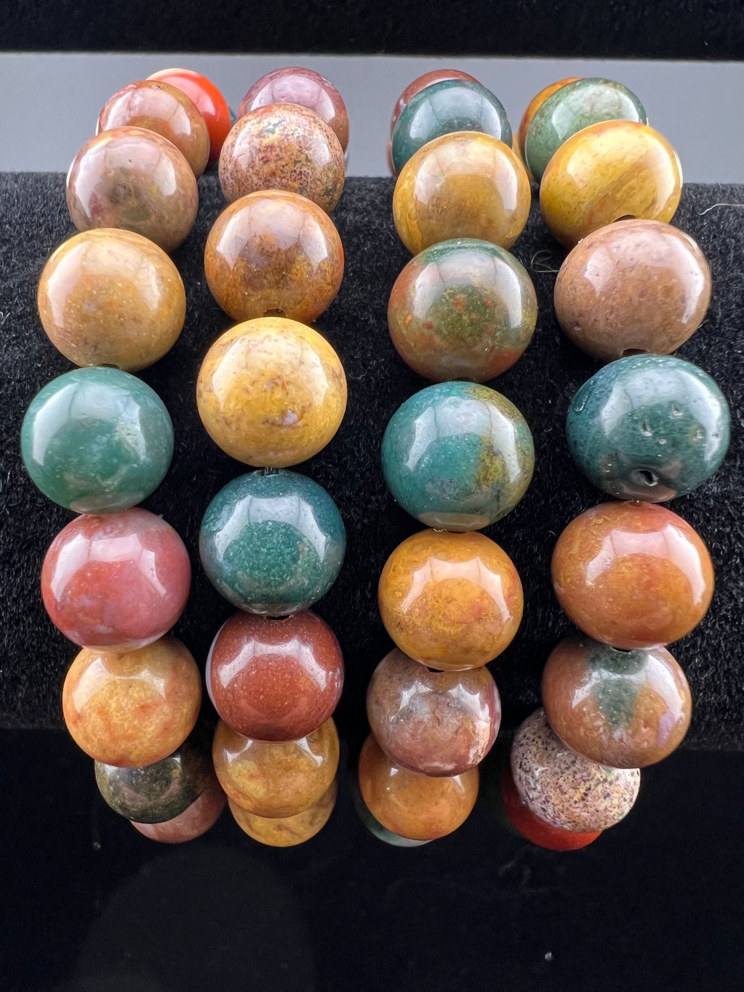 Ocean Jasper 8mm Crystal Bracelet