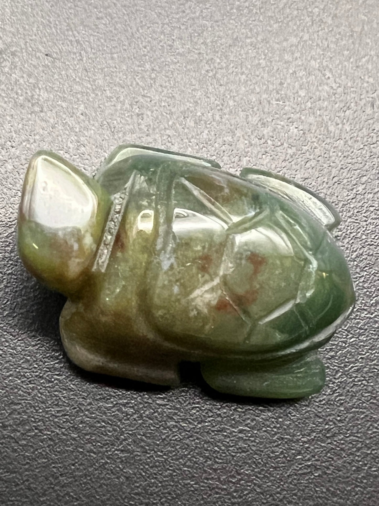 Ocean Jasper Turtle Carving