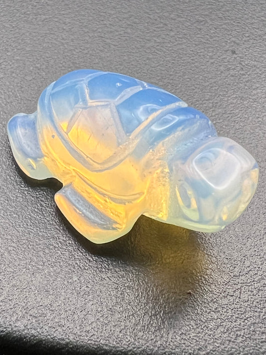 Opalite Turtle Carving