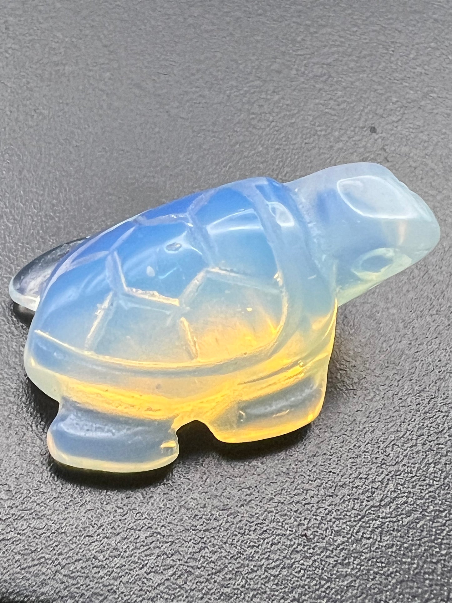 Opalite Turtle Carving