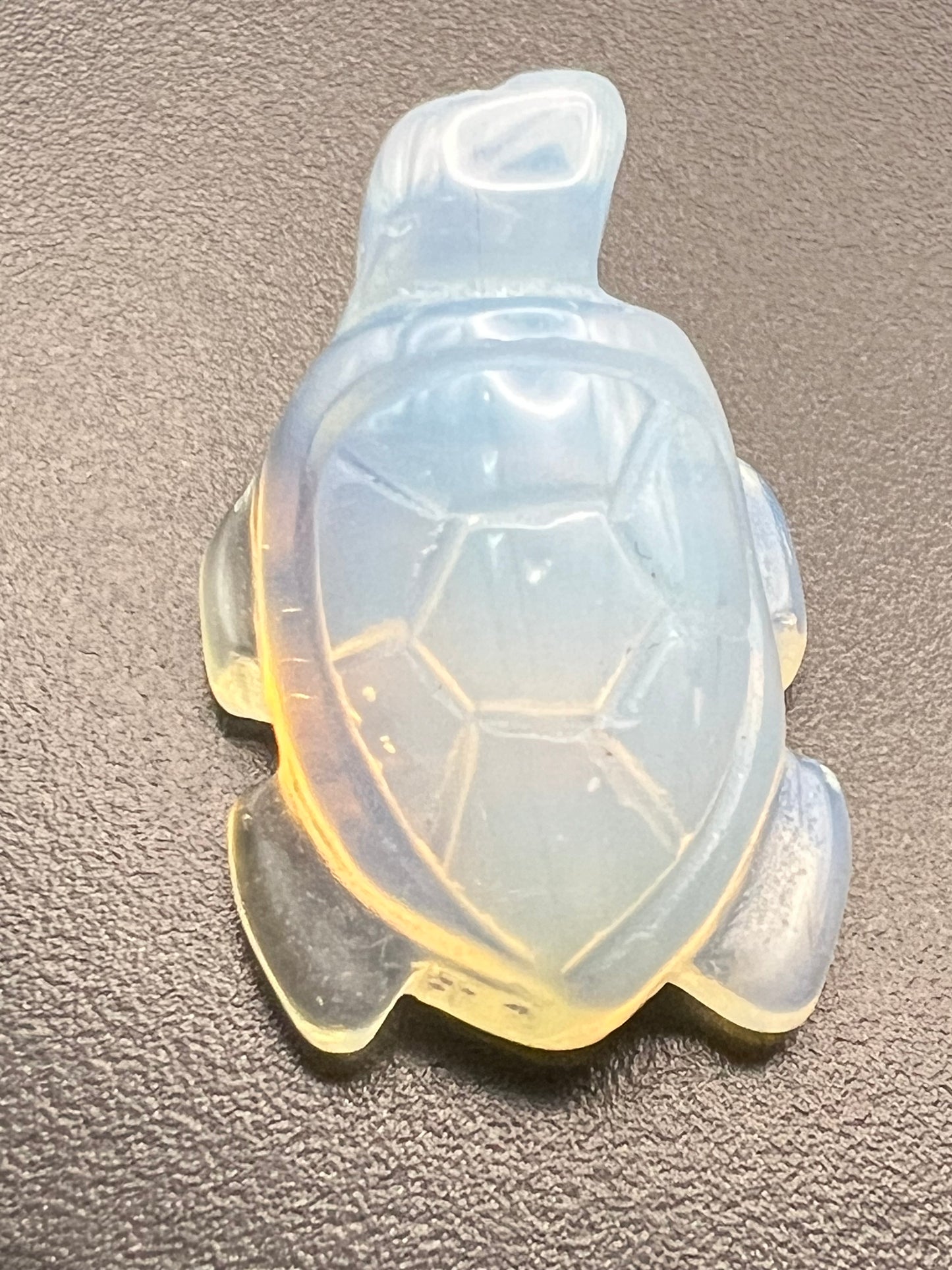 Opalite Turtle Carving