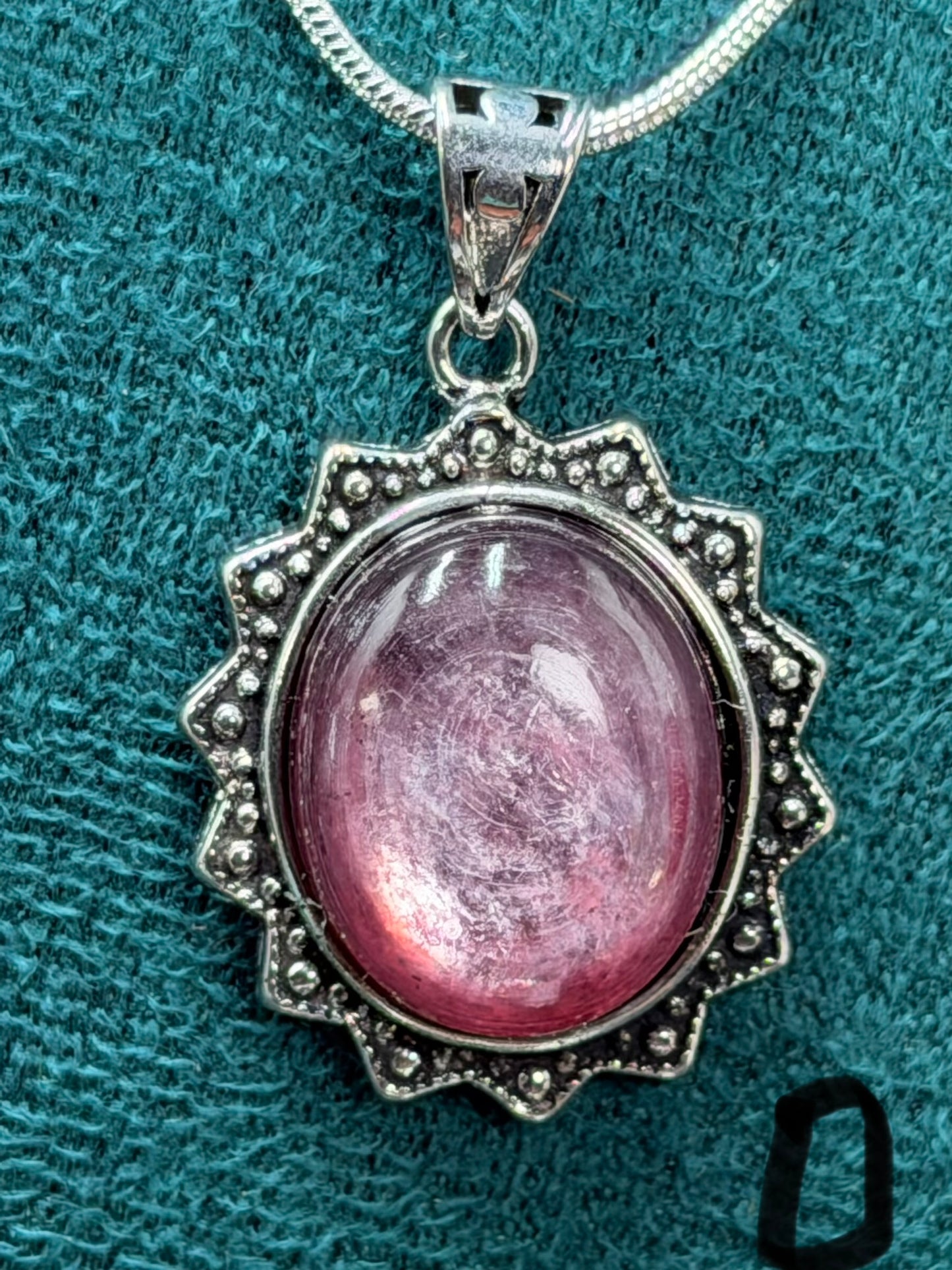 Purple Mica Pendant Necklace