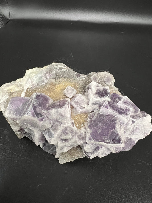 Quartz covered Fluorite - Purple