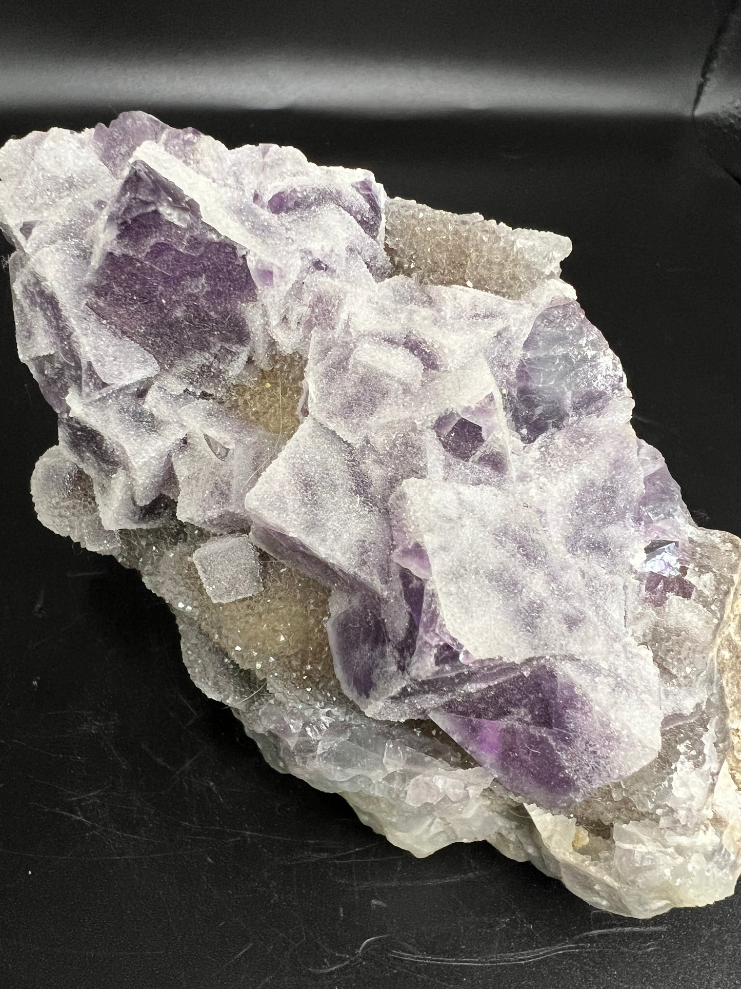 Quartz covered Fluorite - Purple