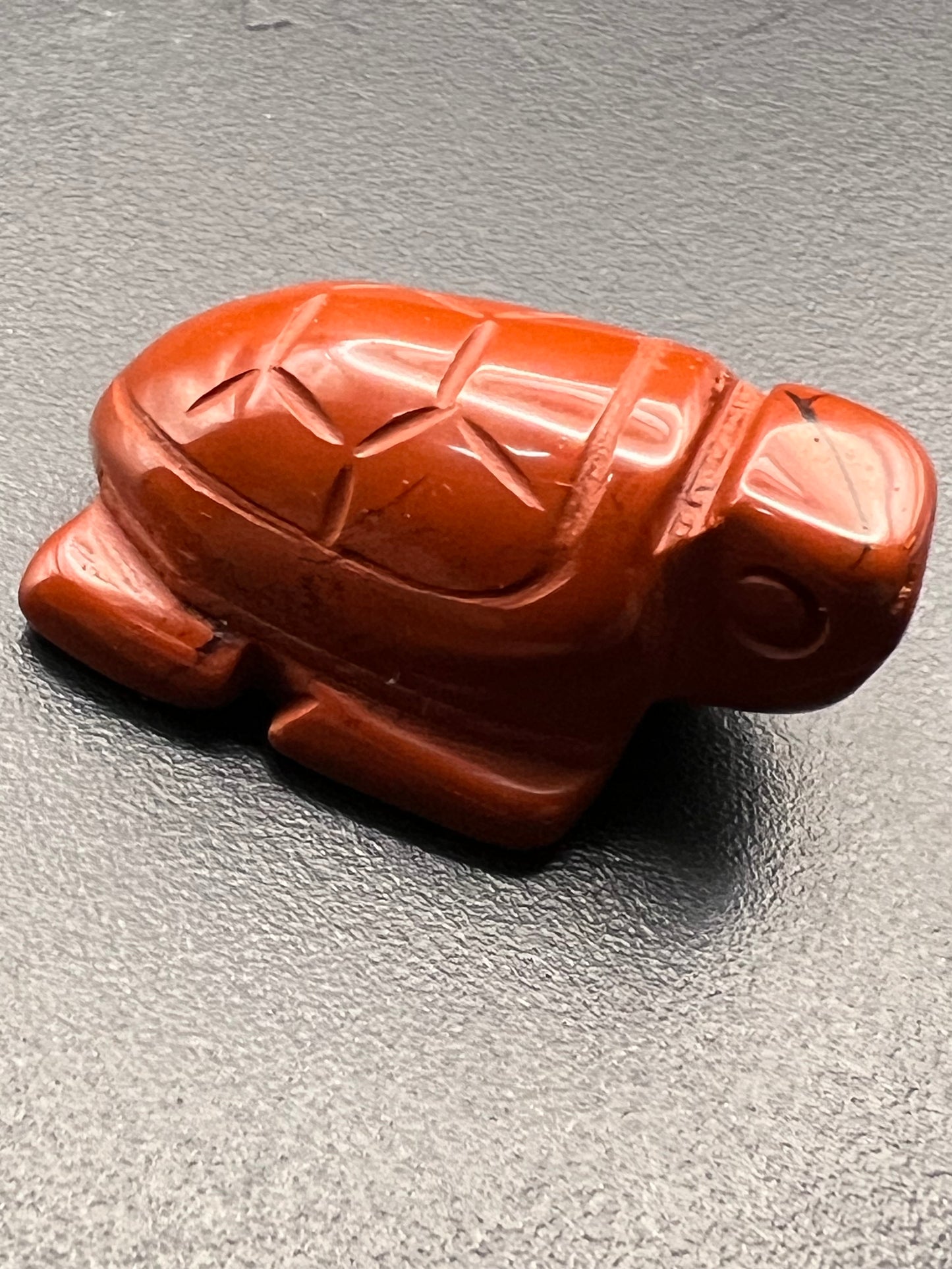 Red Jasper Turtle Carving