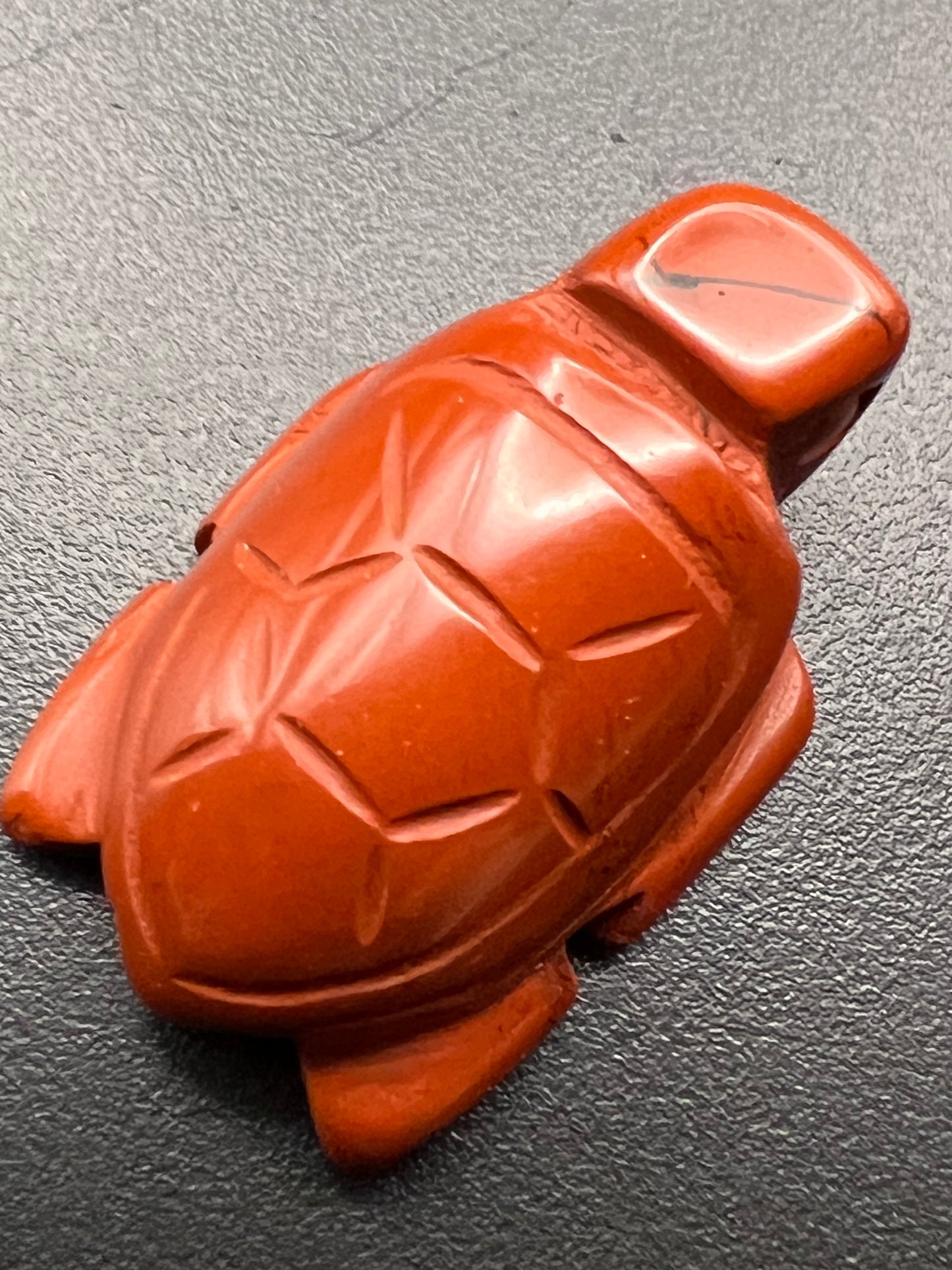 Red Jasper Turtle Carving