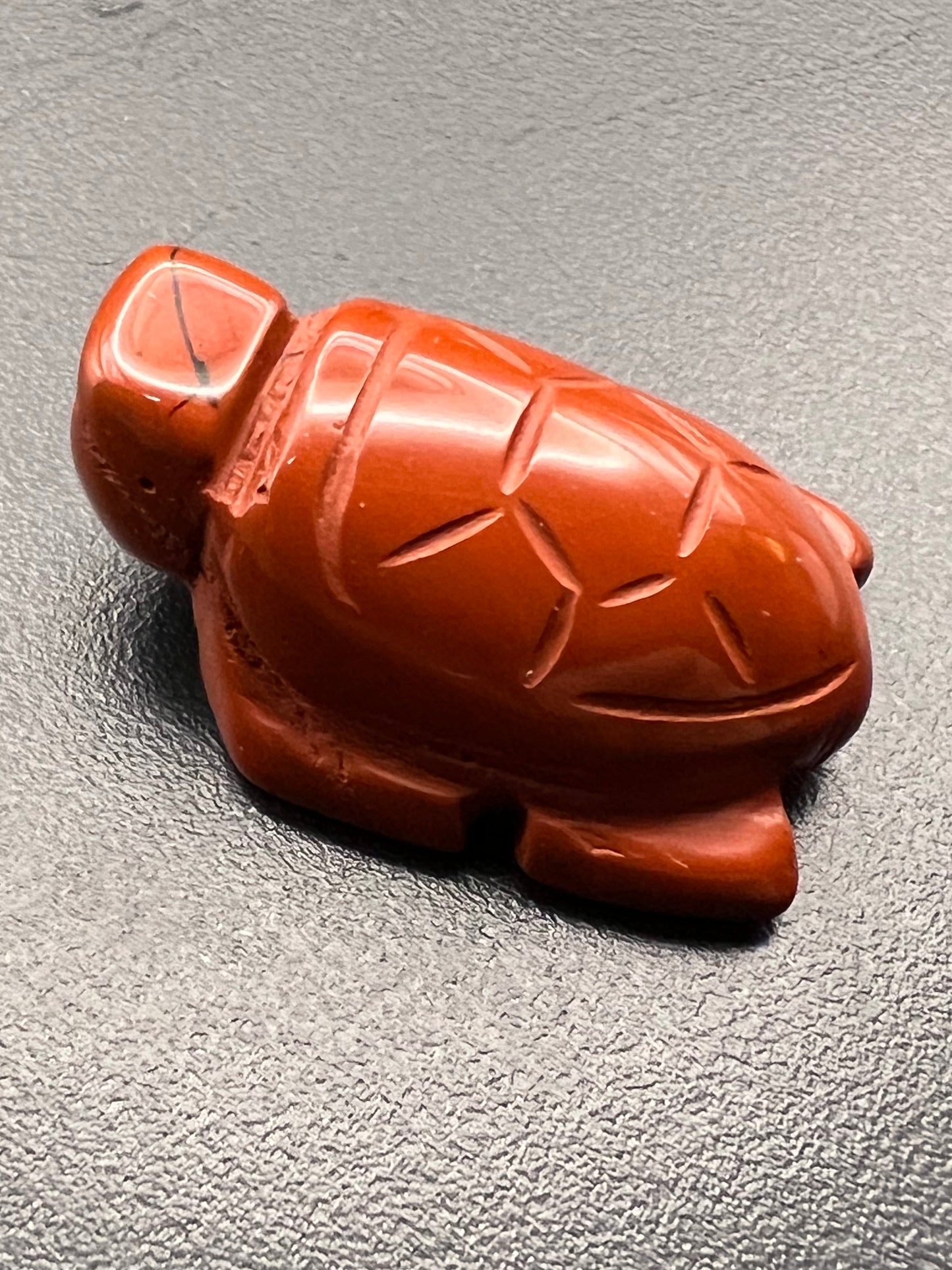 Red Jasper Turtle Carving