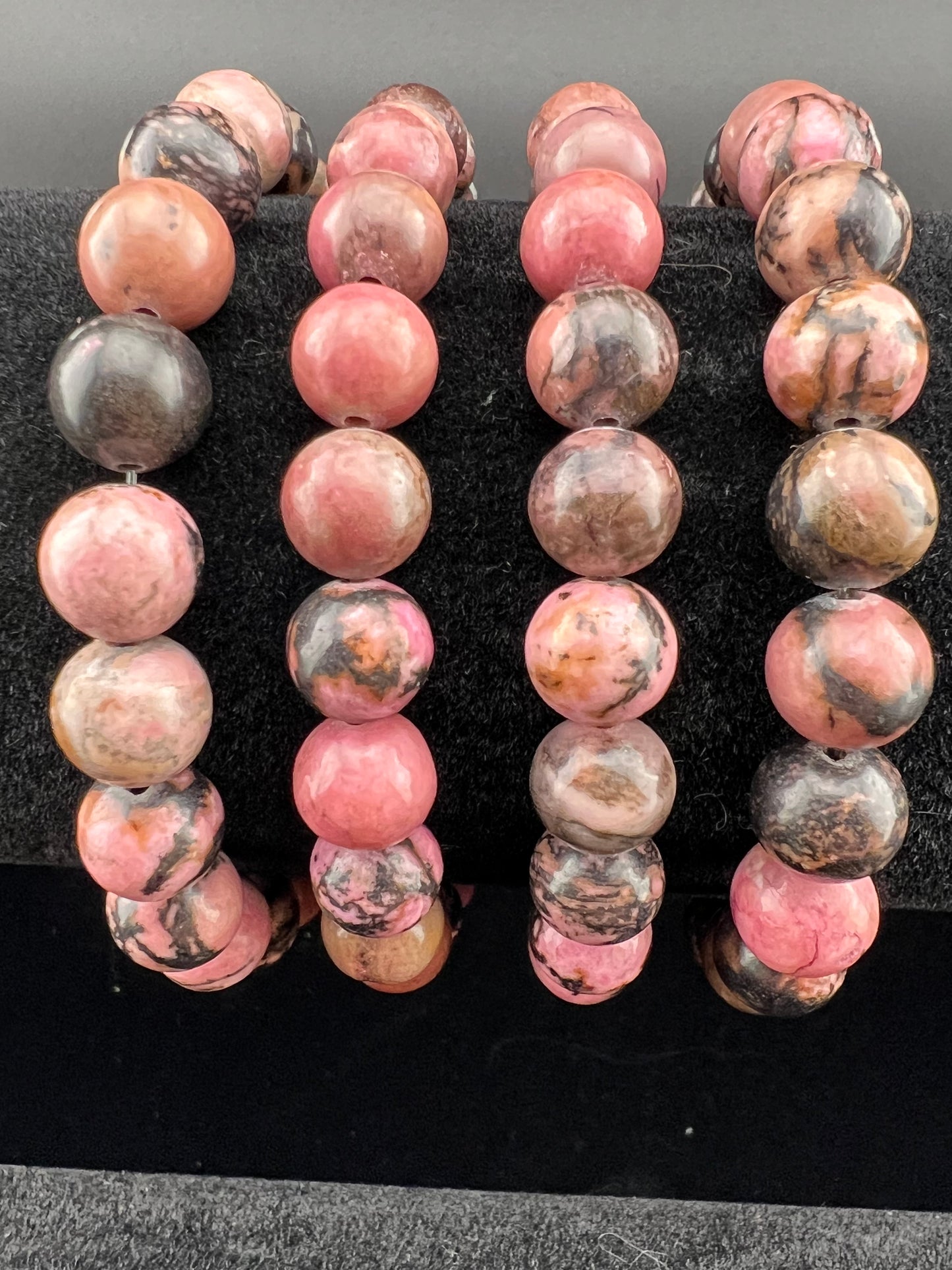 Rhodonite 8mm Crystal Bracelet