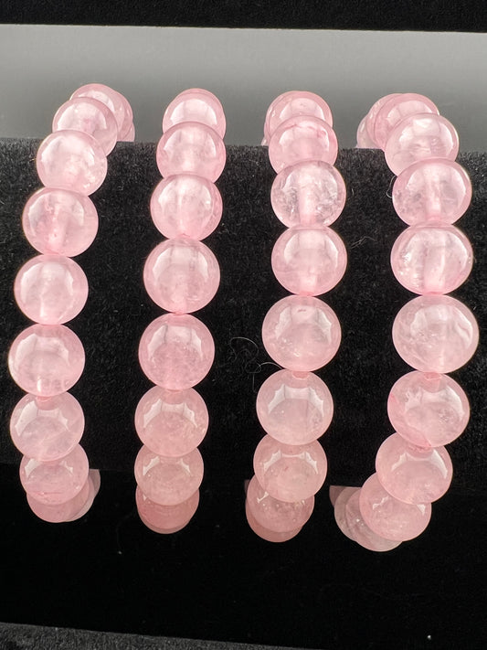 Rose Quartz 8mm Crystal Bracelet